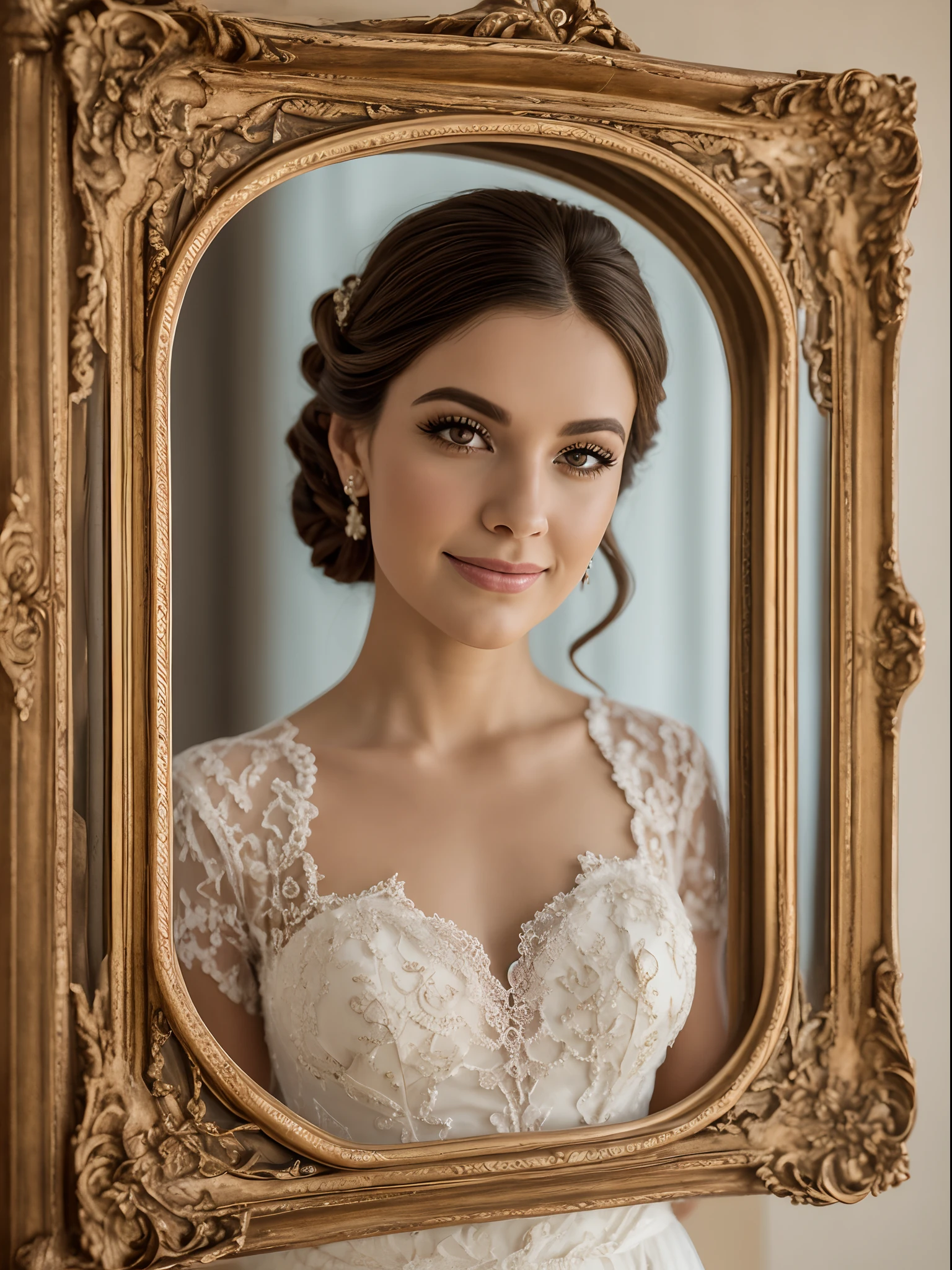 melhor qualidade, foto retrato raw, ultra realista, detalhada, fachada de uma loja de rua, vestido de noiva na vitrine de vidro, loja em formato de bolo de noiva com paredes de pedra de porcelana, detalhes em ouro, rosas vermelhas decorativas, foto central, luz do dia, luxuoso, imagem central, alta resolução, 32k, 8k, hiper realista, textura, Shot on 25mm lens, Depth of Field, intricate details, super detalhada, elegante