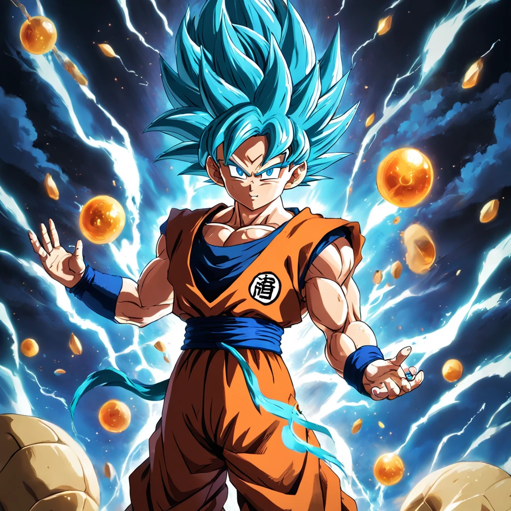 dragonball,Kakarot,Turtle Pie Qigong,Super Saiyan Blue。