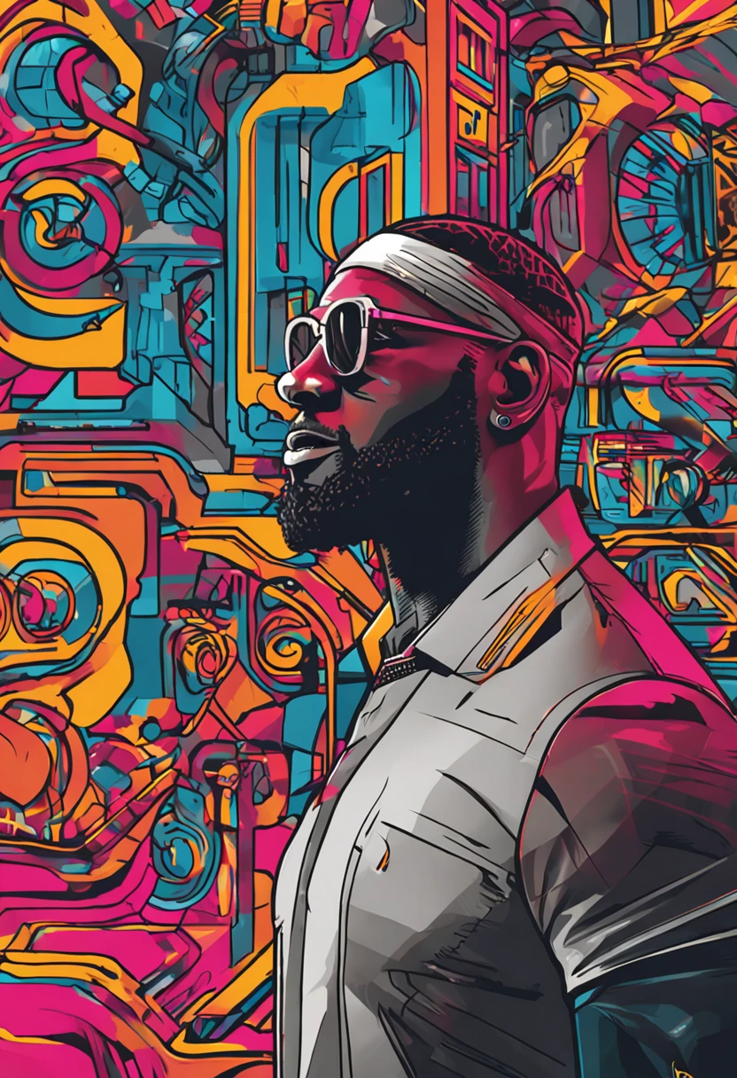Lebron James, de terno e gravata indo fazer uma entrevista de emprego e usando oculos escuro