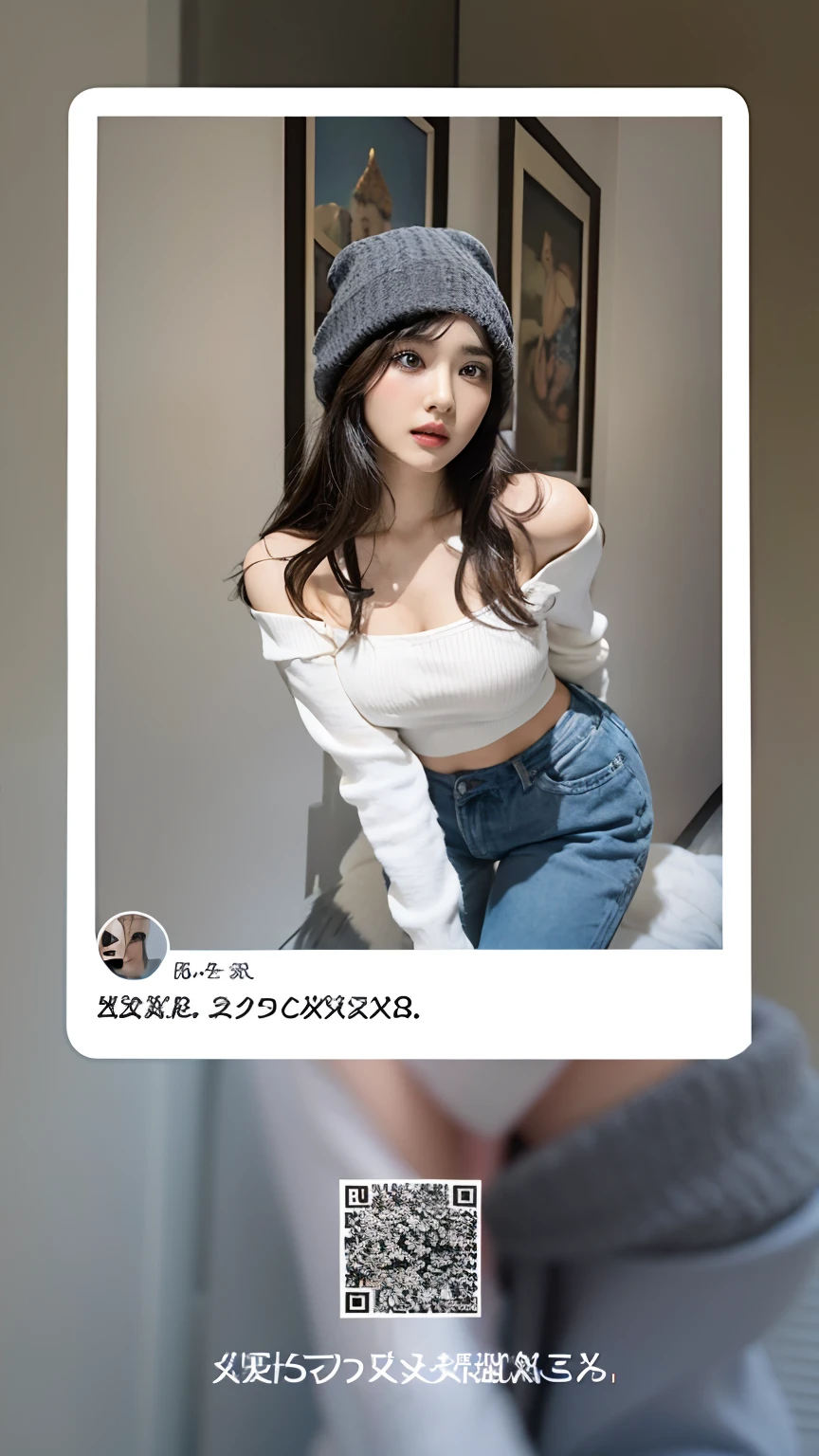 Very detailed face and eyes，Hyper Real，Fewer clothes，Image enlarged，Remove the text and QR code