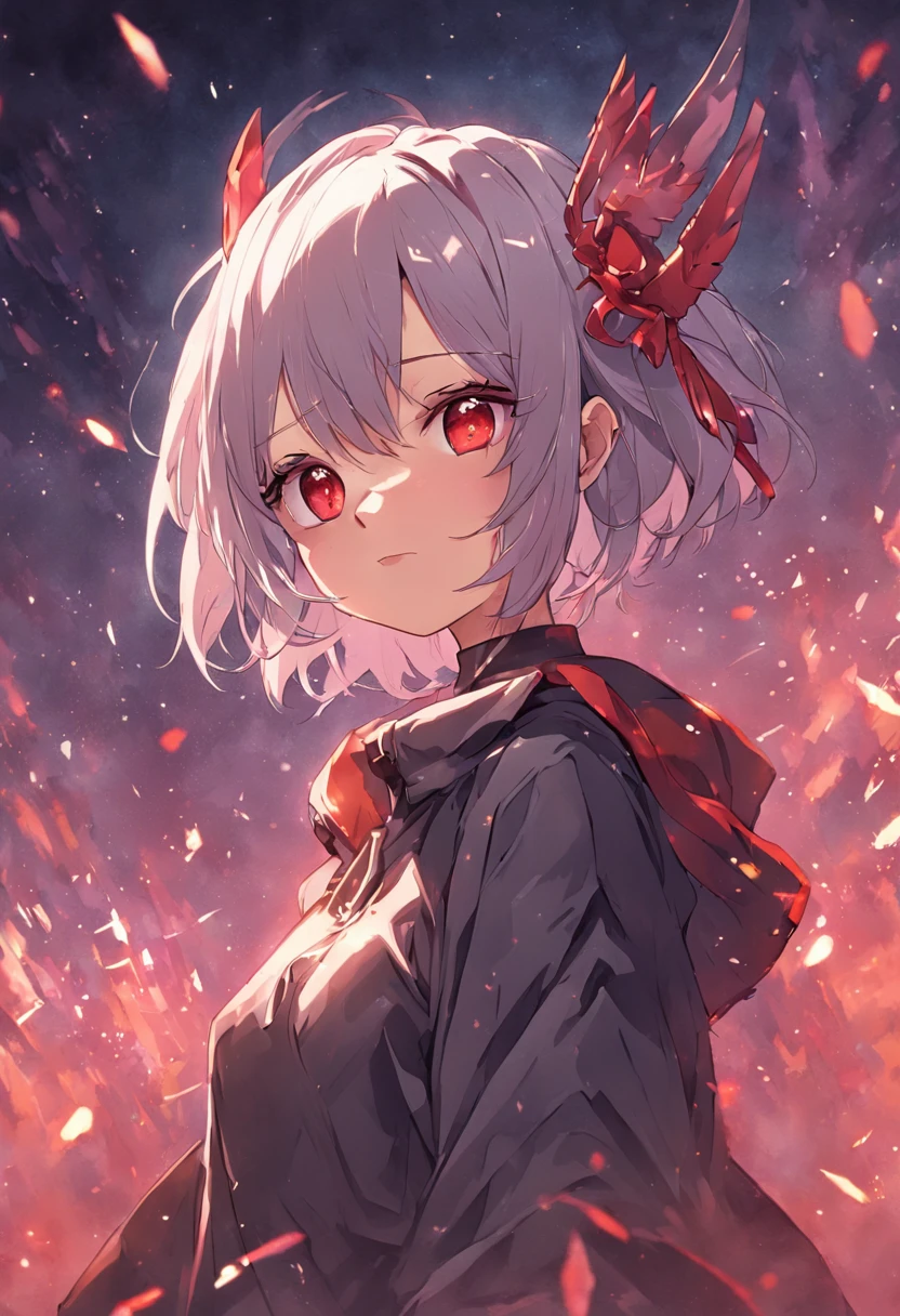 Pixie cut, crown, Moles under eyes, Red eyes, Silver hair, Pointy ears, Tsundere, god light, Anime style, 16k, 16k, High details, High quality