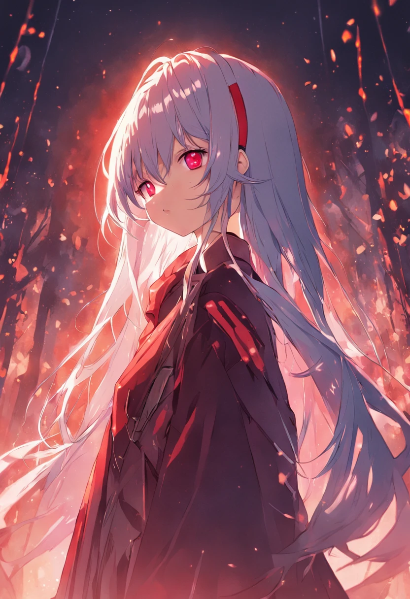 Royal Sister ·, diadems, Mole under the eyes, Red Eyes, Silver hair, pointy ear, Tsundere, God Light, Anime style, 16 K, 16 K, high details, High quality