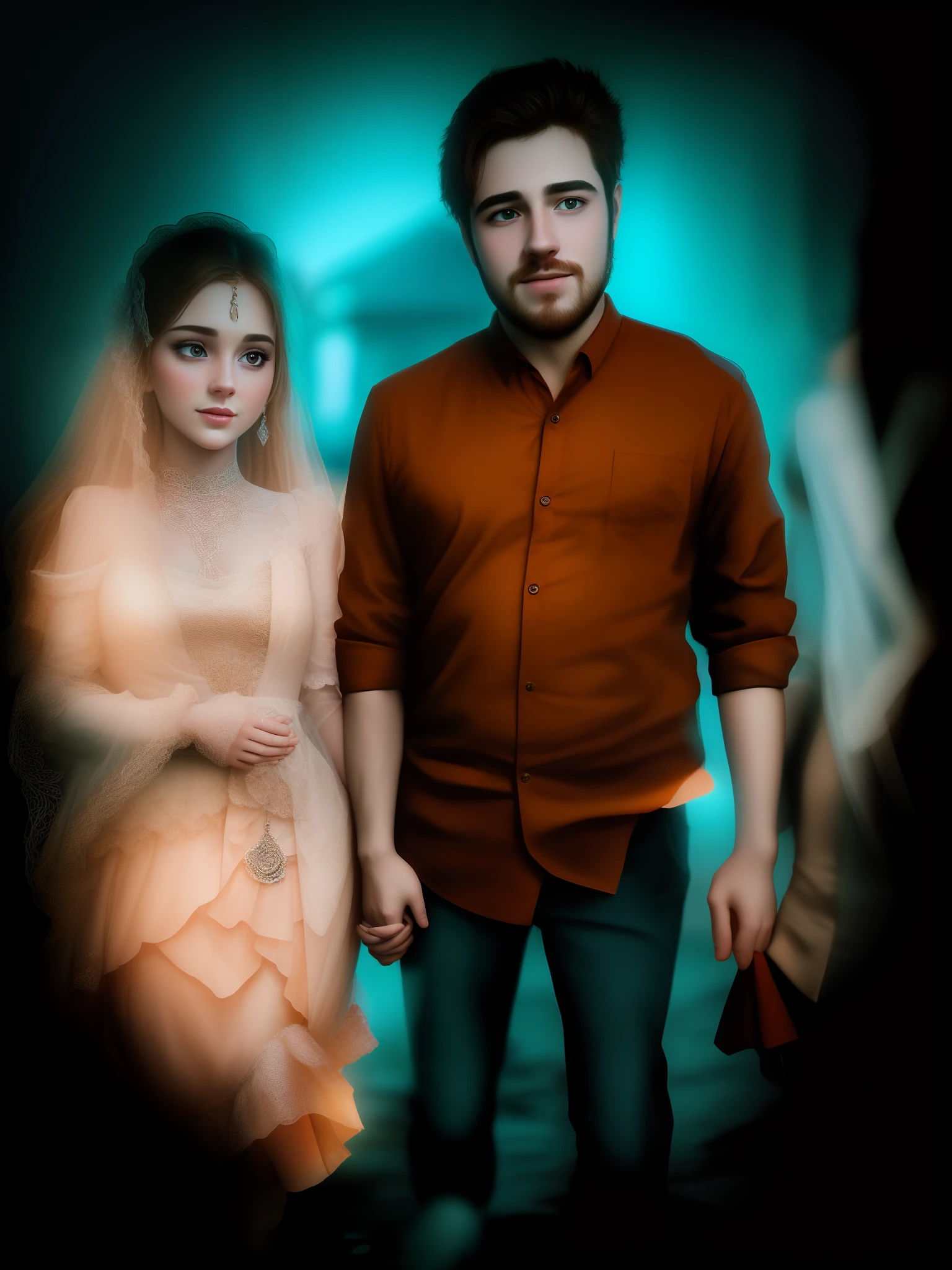 Romantic couple. Background romantic. Realistic 4k