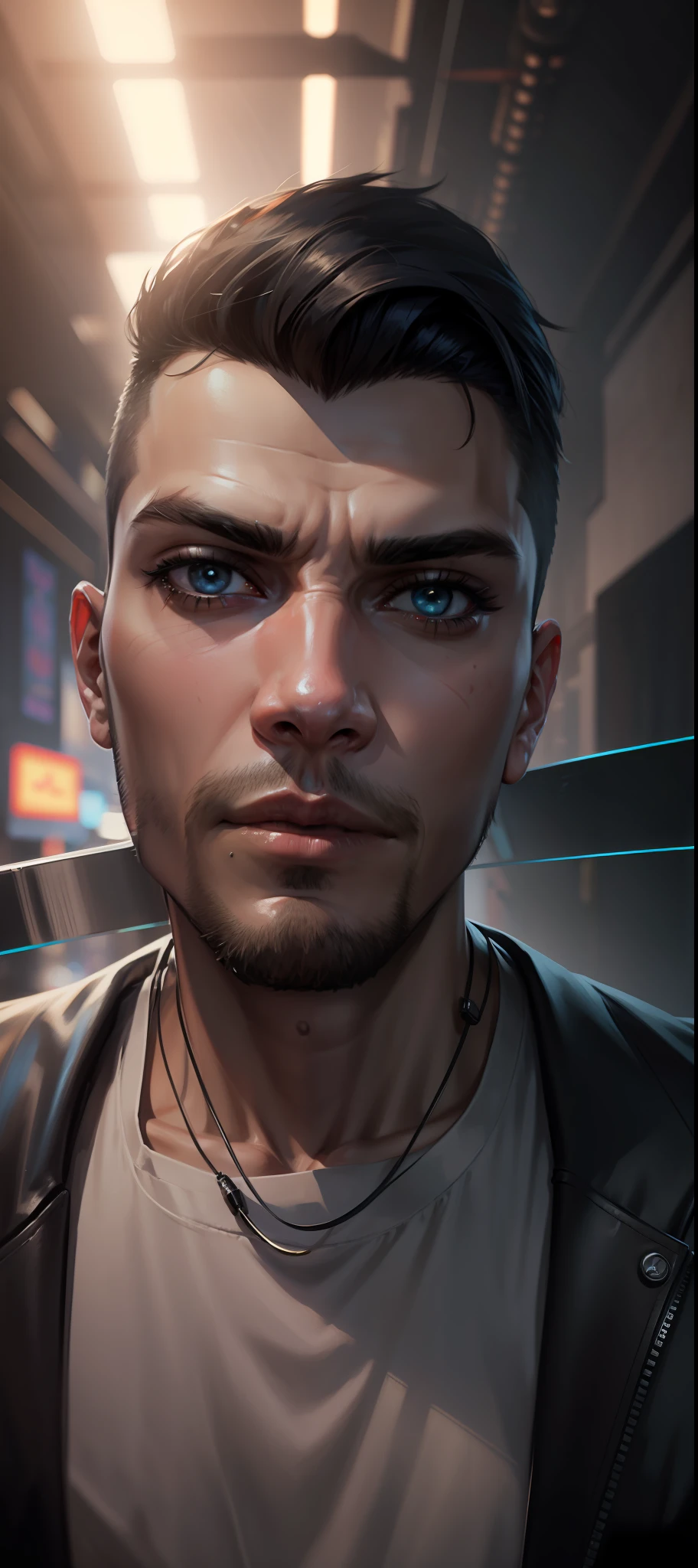 Change background cyberpunk handsome boy, realistic face, 8k