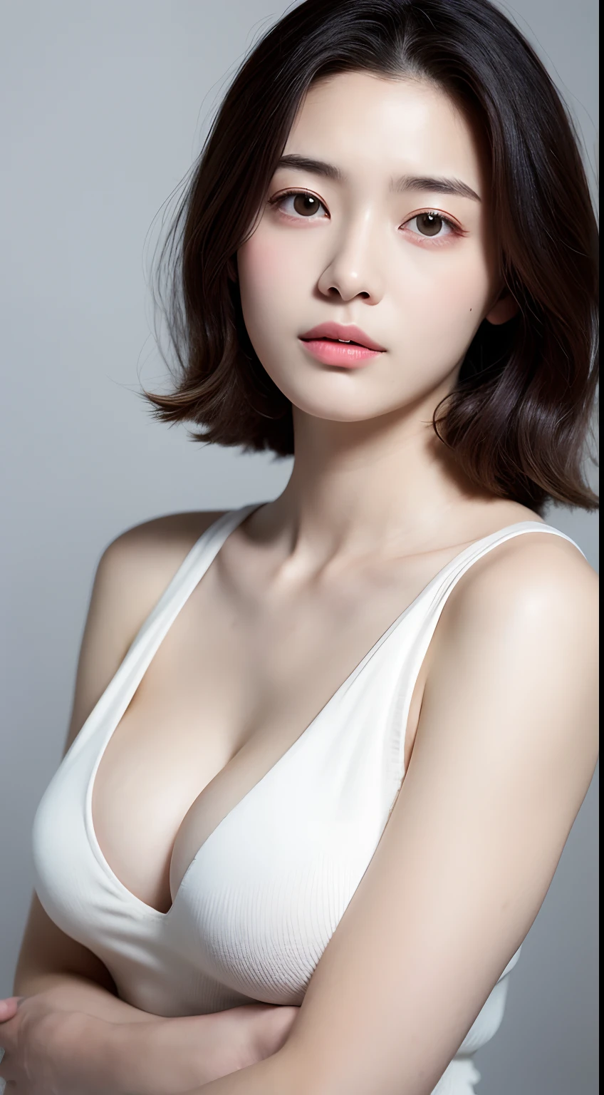 21-year-old girl, Big breasts, Beautiful breasts, Very delicate skin, hard disk, Goosebumps, Visible Pore, Convoluted, masutepiece, Highest Quality