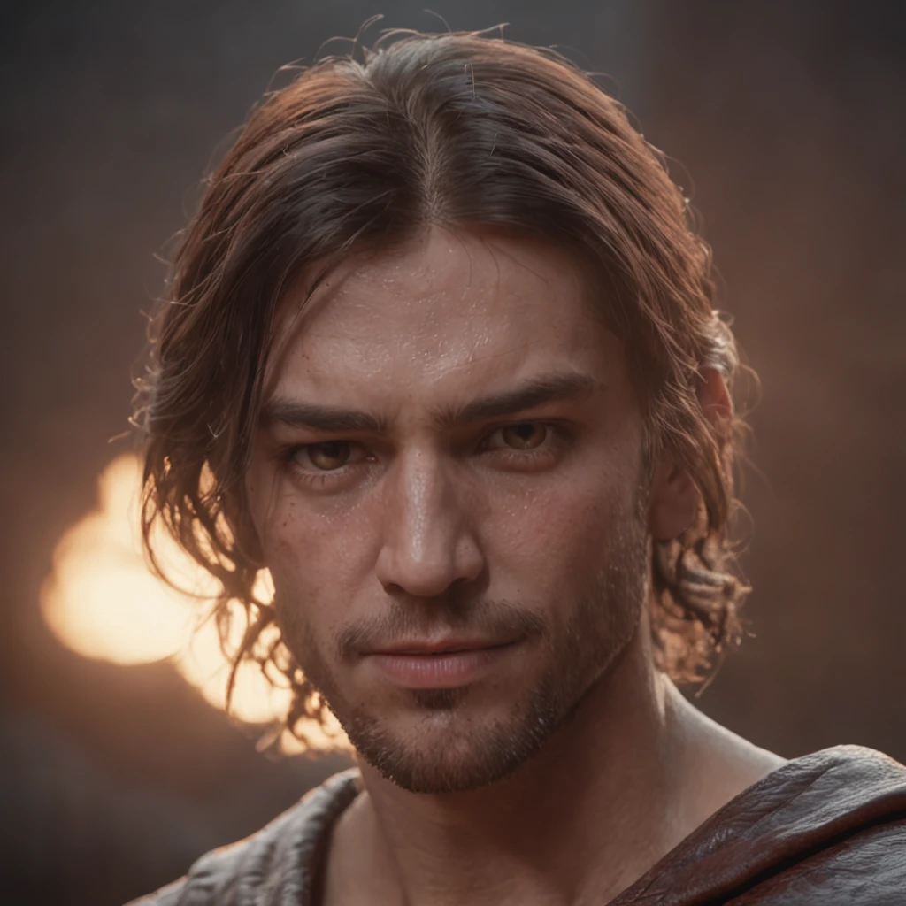 (Professional 3D rendering:1.3) de (Realistic:1.3) Foto de arte mais bonita do mundo，Features soft, bright male heroes, ((Heroine epic fantasy rough woman wet hero angry look long hair short beard and fierce expression in dynamic pose, fantastic location, majestoso ambiente desordenado)), corpo inteiro 8k unidade render, action shot, poros da pele, very dark lighting, sombreamento pesado, circunstanciado, Rosto detalhado, (vibrante, fotogrdeia realista, Realistic, Dramatic, Escuro, foco nítido, 8k), (Old leather clothes damaged by bad weather:1.4), ((((Use peles)))), (intrincado:1.4), decadente, (altamente detalhado:1.4), pintura digital, rendering by octane, art stations, Conceito-Arte, liso, foco nítido, illustration, germe da arte, (Loish:0.23), Wlop Ilya Kuvshinov, e Greg Rutkowski e Alphonse Mucha Gracias, (global ilumination, studiolight, Light Volumetric), chuva forte, floating particles, patife, fantasia, Onze, corpo inteiroesbian, ((Fundo escuro e antigo da cidade:1.3)),CGSesociedade,art stations