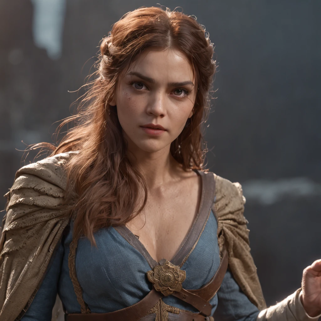 (Professional 3D rendering:1.3) de (Realistic:1.3) Foto de arte mais bonita do mundo,Features soft, bright male heroes, ((Heroine epic fantasy rough woman wet hero angry look long hair short beard and fierce expression in dynamic pose, fantastic location, majestoso ambiente desordenado)), corpo inteiro 8k unidade render, action shot, poros da pele, very dark lighting, sombreamento pesado, circunstanciado, Rosto detalhado, (vibrante, fotogrdeia realista, Realistic, Dramatic, Escuro, foco nítido, 8k), (Old leather clothes damaged by bad weather:1.4), ((((Use peles)))), (intrincado:1.4), decadente, (altamente detalhado:1.4), pintura digital, rendering by octane, art stations, Conceito-Arte, liso, foco nítido, illustration, germe da arte, (Loish:0.23), Wlop Ilya Kuvshinov, e Greg Rutkowski e Alphonse Mucha Gracias, (global ilumination, studiolight, Light Volumetric), chuva forte, floating particles, patife, fantasia, Onze, corpo inteiroesbian, ((Fundo escuro e antigo da cidade:1.3)),CGSesociedade,art stations