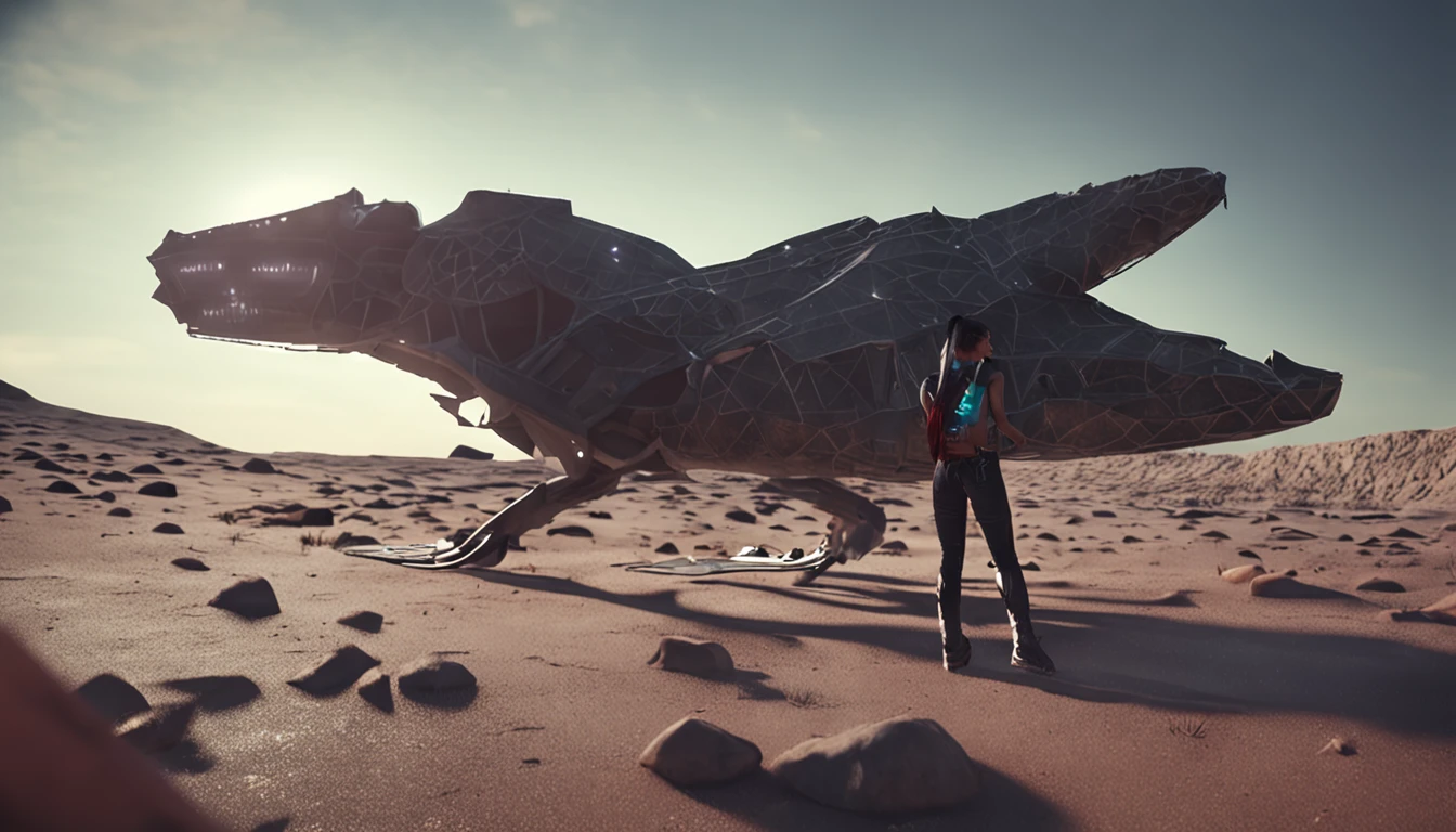 Dutch angle,Facing away,femele,extra very long hair,full bodyesbian,The background is a dark and endless starry sky,ultra-wide-angle,From below,ssee-through,(Movie light,volumettic light,toplight)illusory engine, wlop and ross thran, unreal engine rendered + A goddess, Unreal Engine fantasy art, Ross Tran 8 K, wlop jeremy lipkin, artgerm julie bell beeple, best of artstation