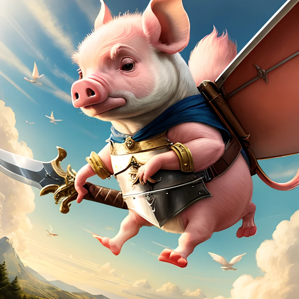 Royal Sword Flying Red Piglet