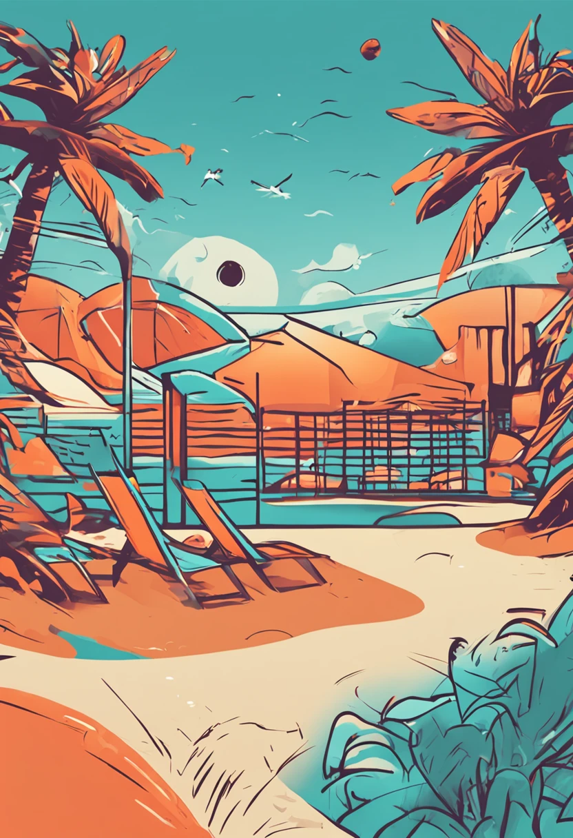 beach tennis logo icon
