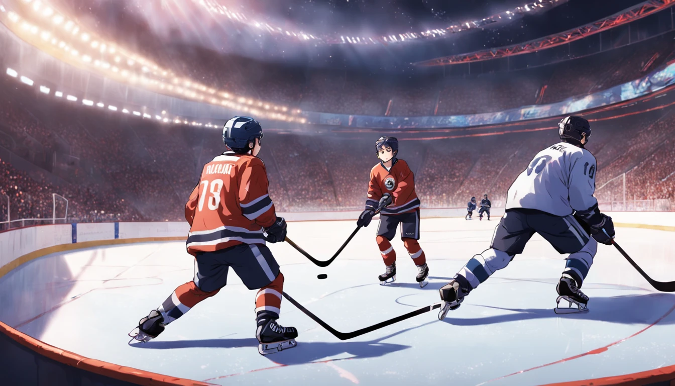 Little-known hockey players play hockey in a ball and tights