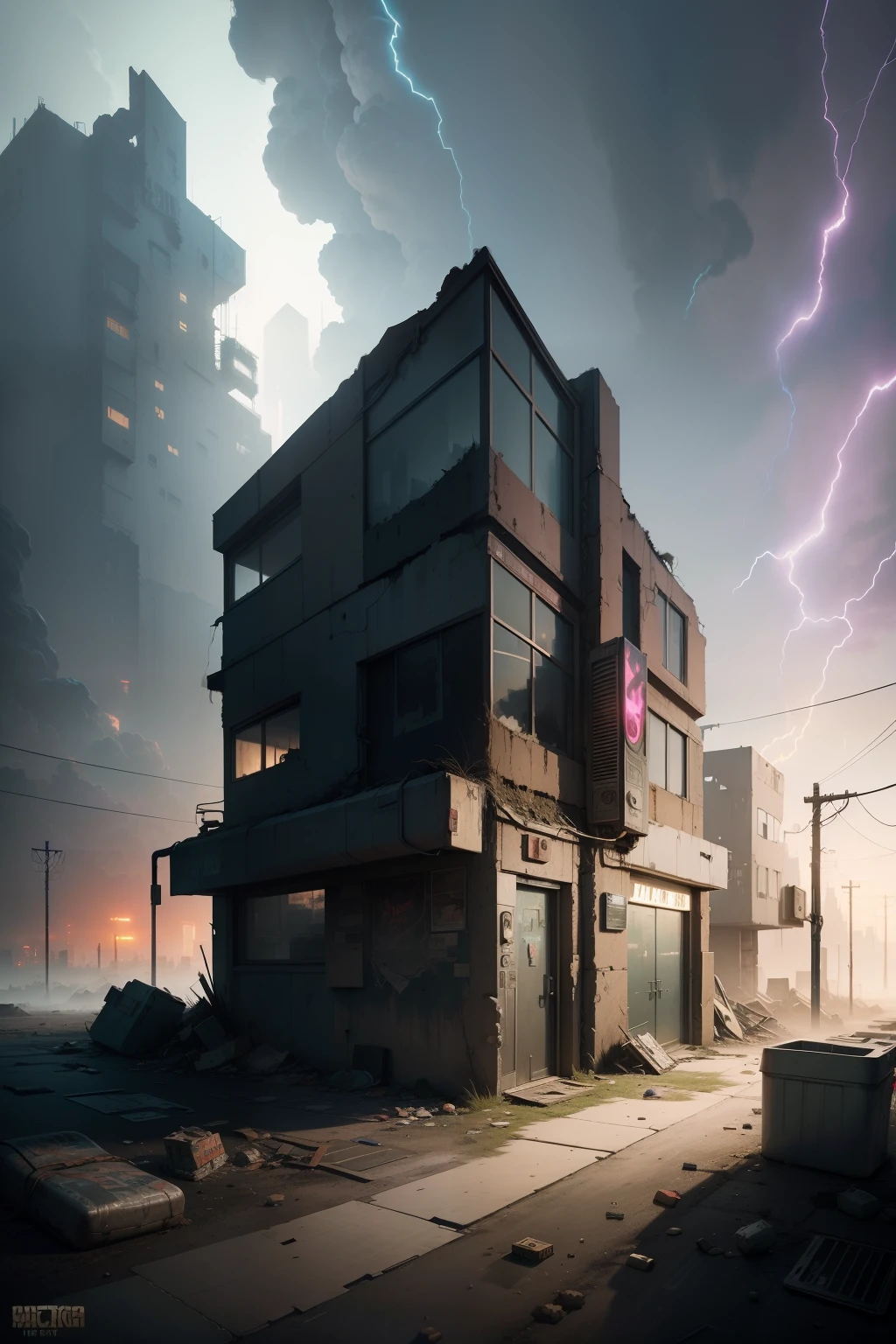 Guviz-style artwork, postapocalyptic vibes, cyberpunk homeless, post grunge concept art, Atmospheric. Digital painting, cyberpunk digital painting, Armageddon's garbage, background artwork, Cold, Desolate. Digital illustration of Guvez style artwork, postapocalyptic vibes, cyberpunk homeless, post grunge concept art, Atmospheric. Digital painting, cyberpunk digital painting, Armageddon's garbage, background artwork, Cold, Desolate. Digital illustration