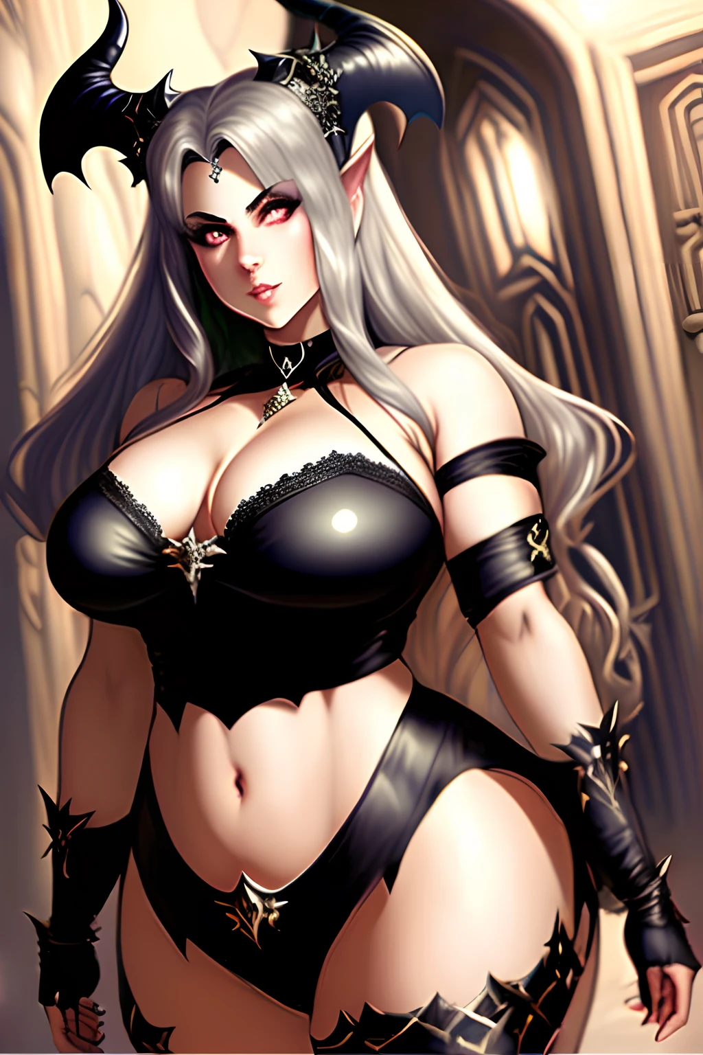 Beautiful succubus big breasts big sister