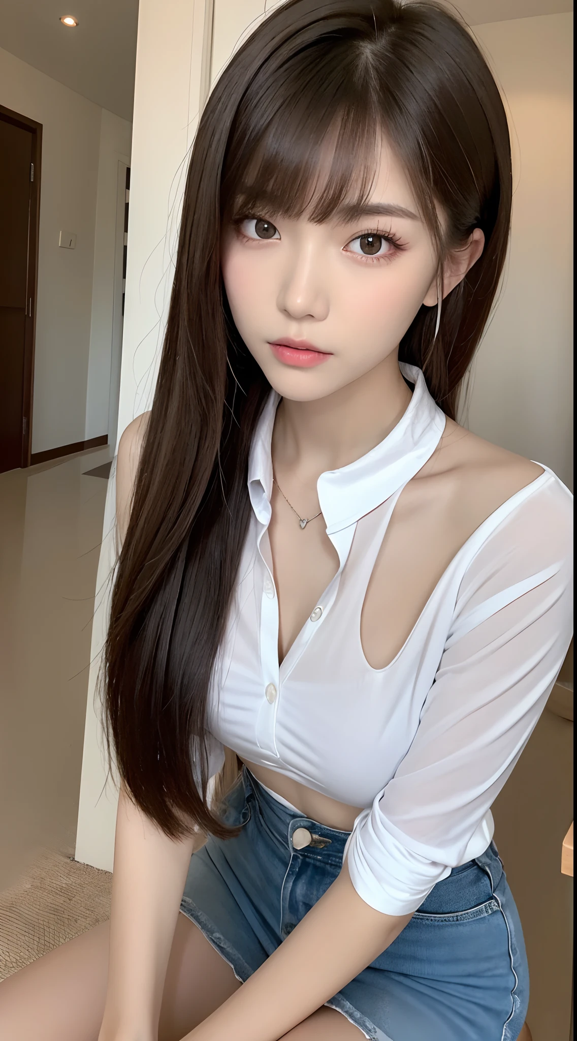 (best quality),((masterpiece)), original, (extremely detailed 8K wallpaper),(standing),arms behind back,((upper body)),1girl,sol-0000