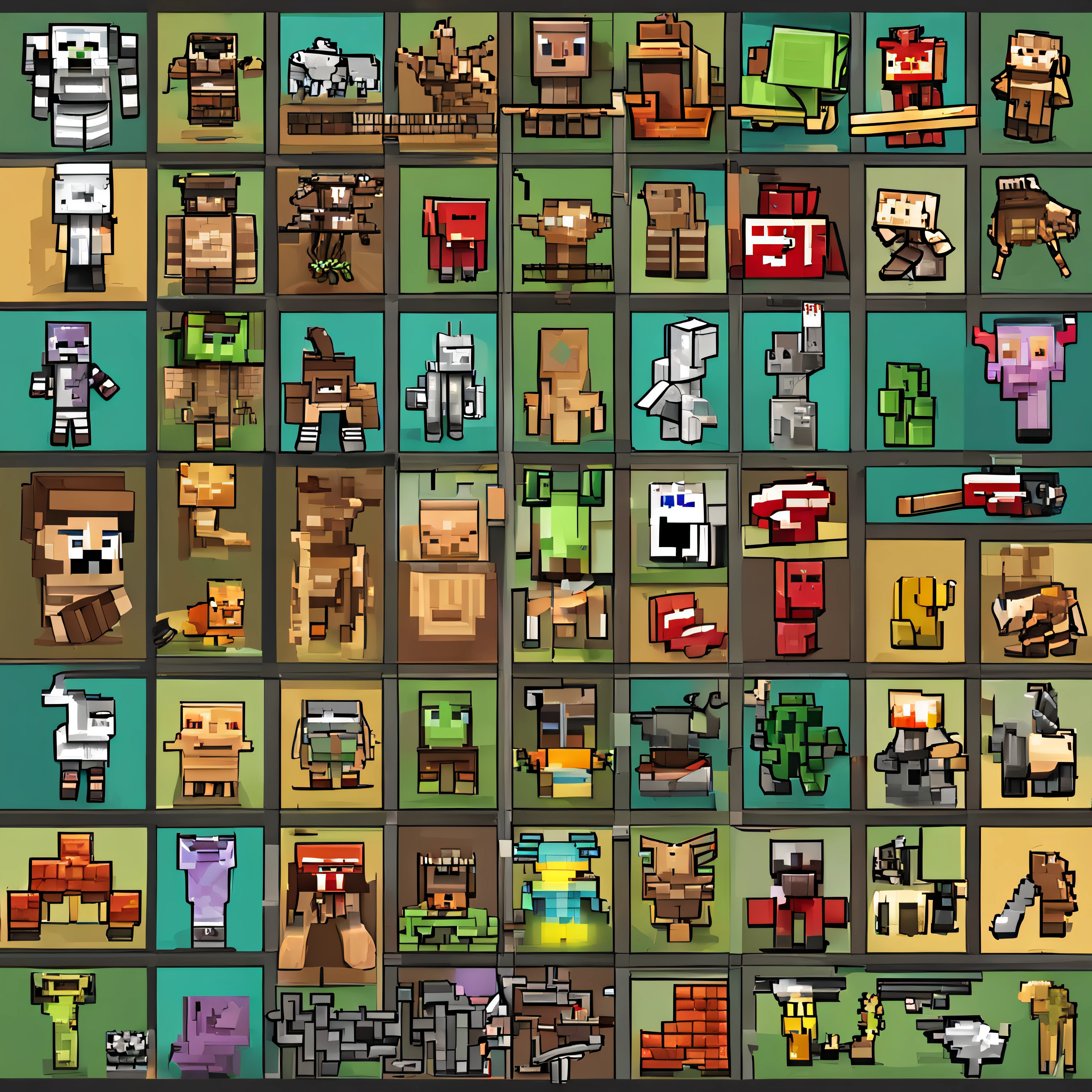 Minecraft Alex's toolbox,pictogram