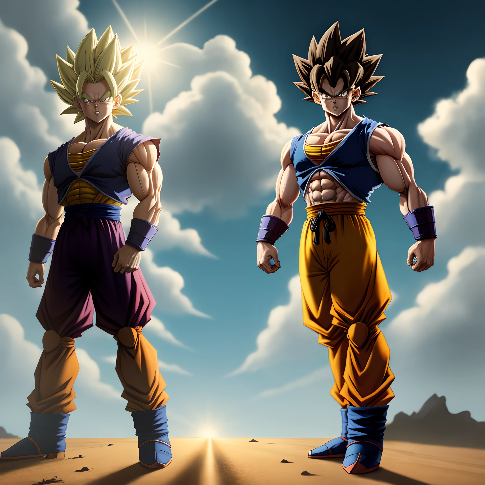 A big-headed Saiyan