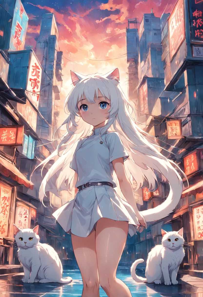 White Cat Lady,Superskirt,Raised sexy,Holes,washes