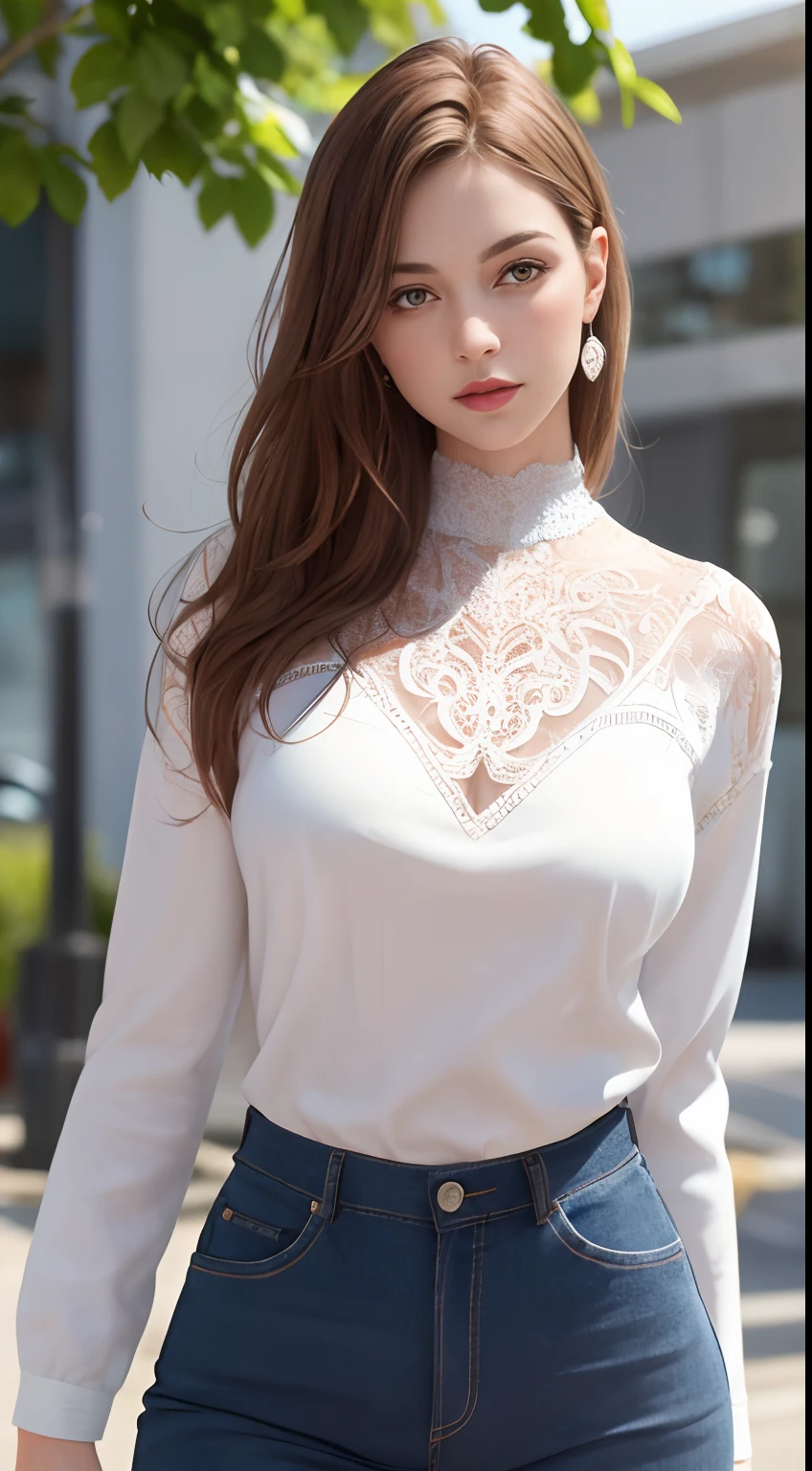 (Masterpiece:1.2, Best quality), Realistic, (Real picture, Intricate details, Depth of field,High neck clothes), parted lip, highly detailed, Perfect face, Perfect body, Large models,
Mature woman, Tall, Long legs,
Natural background bokeh
