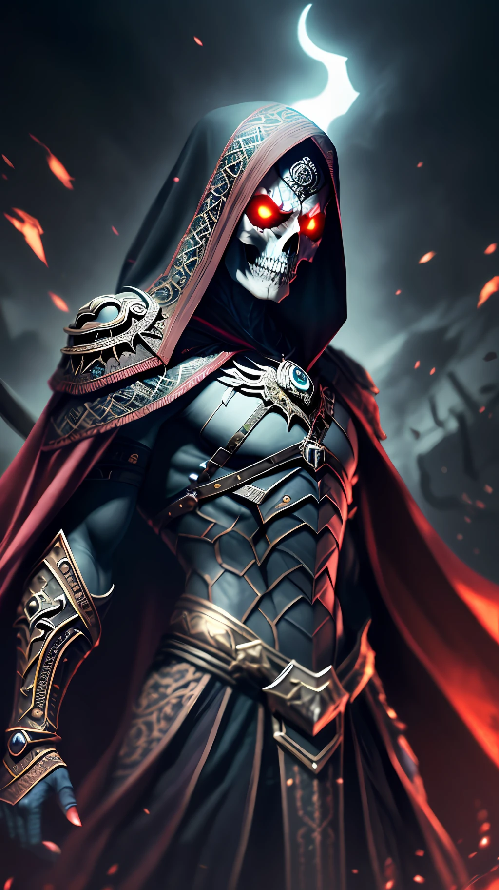 (extremely detailed 8k wallpaper), a medium shot photo of a fearful necromancer, intricate, high detail, dramatic