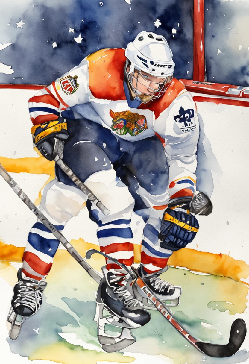Little-known hockey players play hockey in a ball and tights