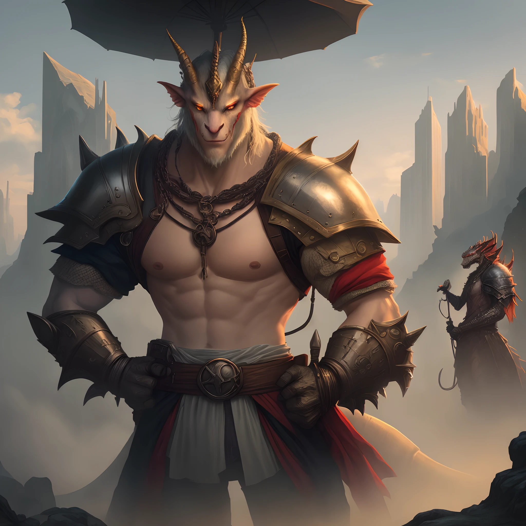 Medieval fantasy ebook cover with with dragons, elfos e elementos cyberpunk