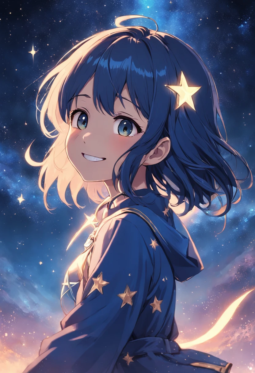 Ethan smiled and began. "Once, there was a small star named Nova. She was different from the other stars because she didn't shine as brightly."