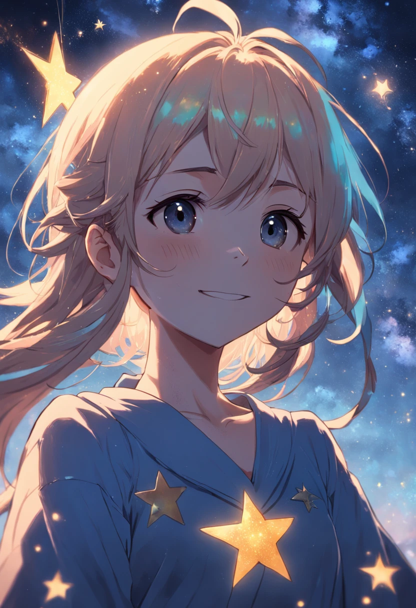 Ethan smiled and began. "Once, there was a small star named Nova. She was different from the other stars because she didn't shine as brightly."