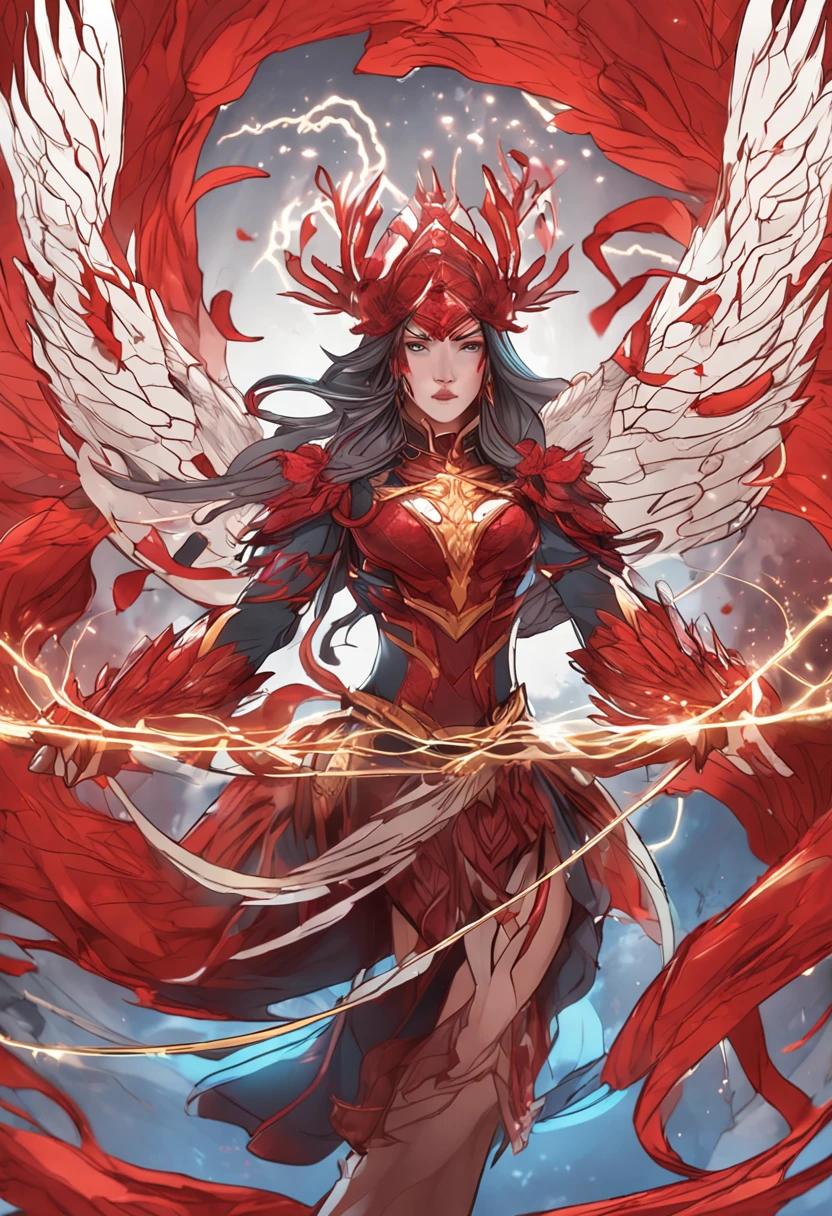 From the mysterious depths appeared a rogue wizard with red lightning - scales flashing, Intricate wings spread,Bloom with refined elegance. Crafted with meticulous precision, She hovers in a dance of sparks and smoke - the embodiment of elemental power. Brandish a weapon with red lightning, She commands uplifting power with the touch of a master. Wings flapping, Ripples are created in reality itself, Yield to her wishes. Her eyes were full of determination and cunning,She examines her field。. Beauty and danger are intertwined, A fascinating paradox,Draw you into her striking presence. In this scene, Nature and art merge – a fantastic spectacle,The elements bow to her mysterious powers. Her hourglass shape evokes balance, Wielding a weapon of red lightning - symbolizing her exhilarating nature. Wings flapping, Ripple the world around her, Bend the element to her command. Gaze into her eyes, A fusion of determination and cunning, When she claims her dominance. Beauty and danger are intertwined, A fascinating paradox pulls you into her eye-catching presence. In this scene, A fusion of nature and art, Dreams ignite in exhilarating grandiose displays.,Don MV01dm4g1c,
negative prompt