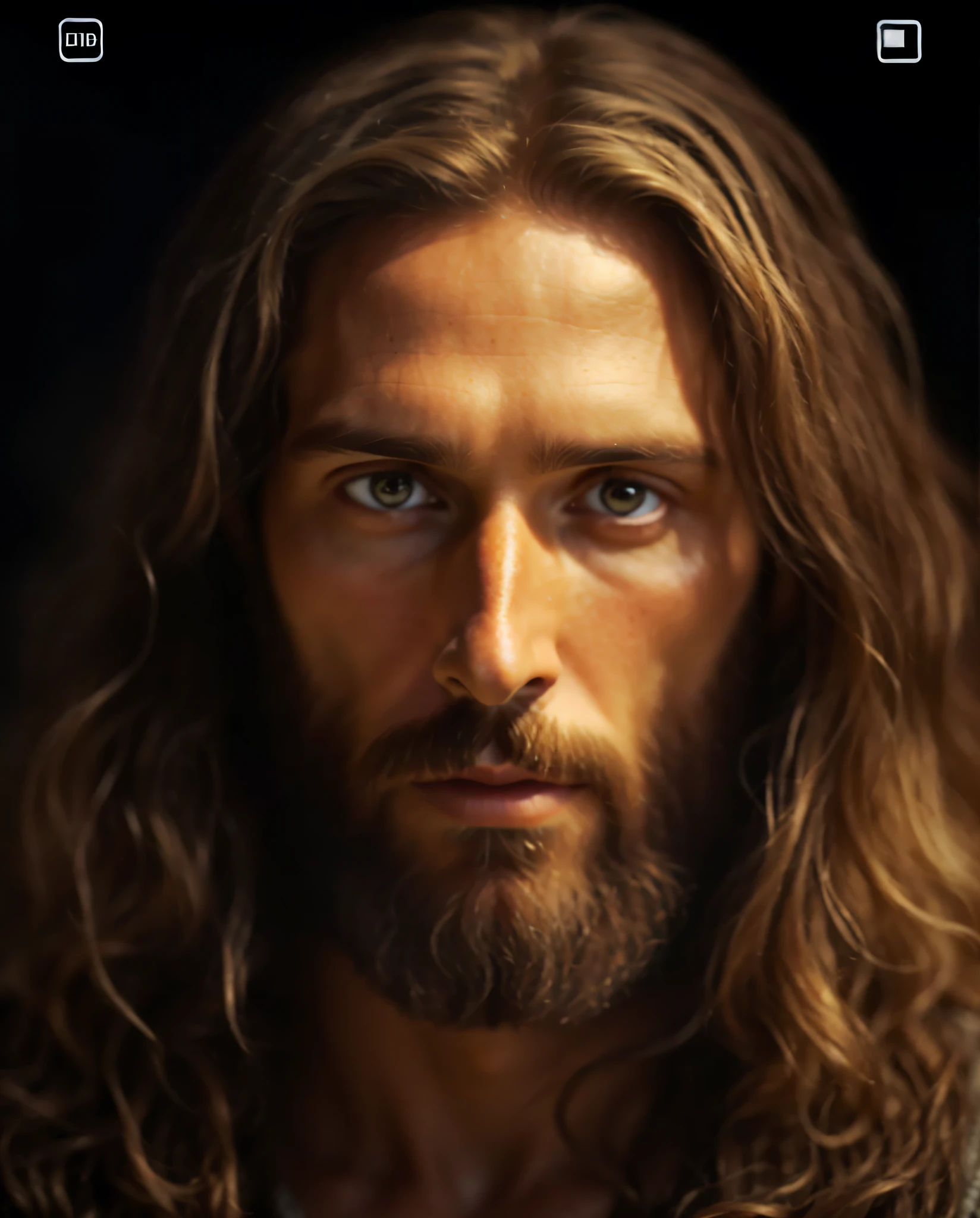 portrait of jesus christ, modern, cinematic lighting, depth of field, bokeh, realism, photorealistic, hyperrealism, professional photography, uhd, dslr, hdr