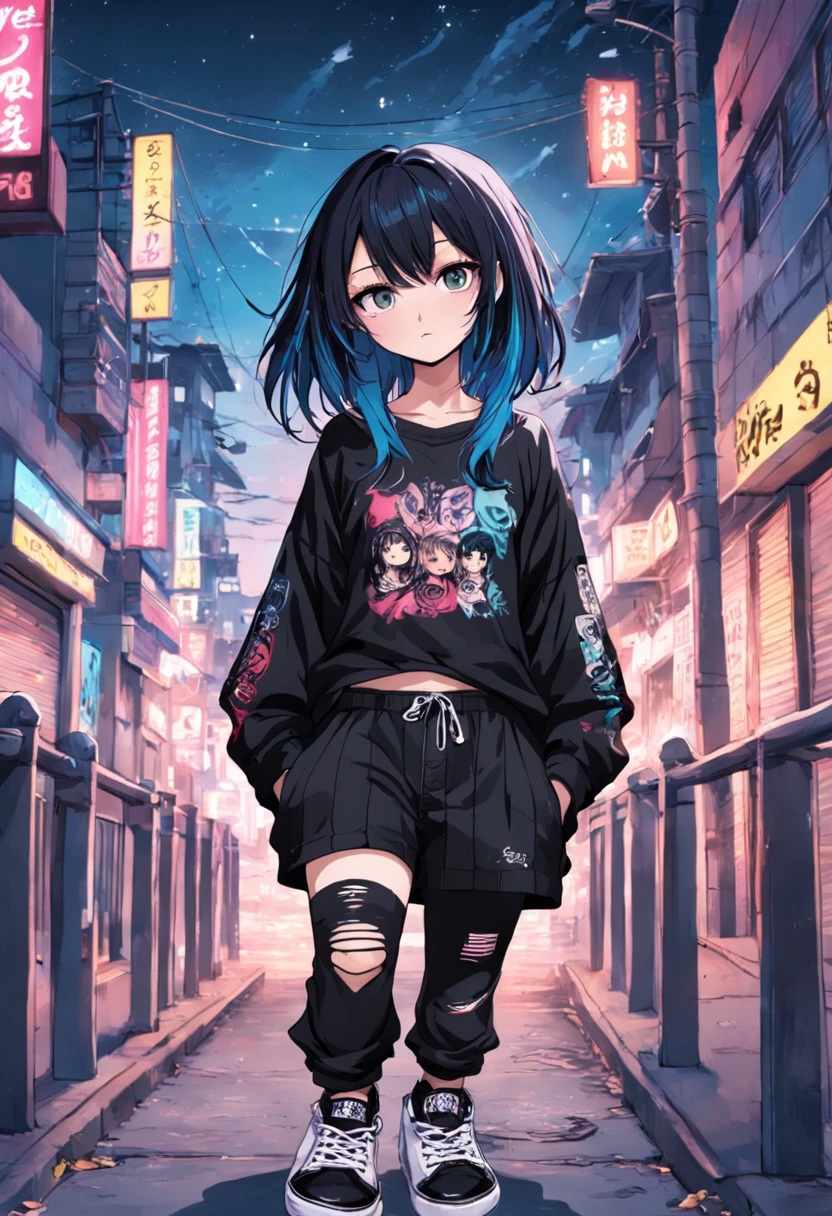uma banda emo formada por 4 integrantes, eles tem franjas grandes, usam camisetas pretas, Black pants and Allstar sneakers, tatuagens, cabelos coloridos, olhos pintados, unhas pintadas
