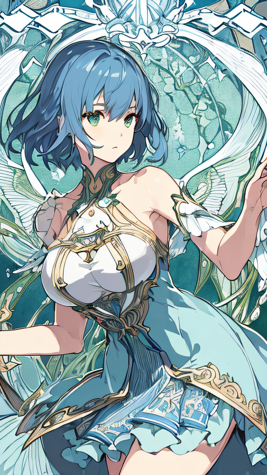 Pteranodon,Personification,beautiful girl
