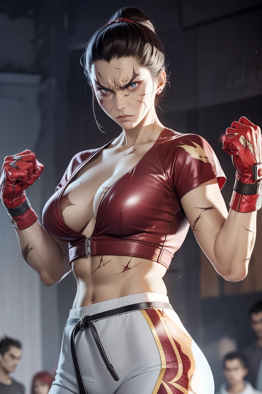 Angry, scars