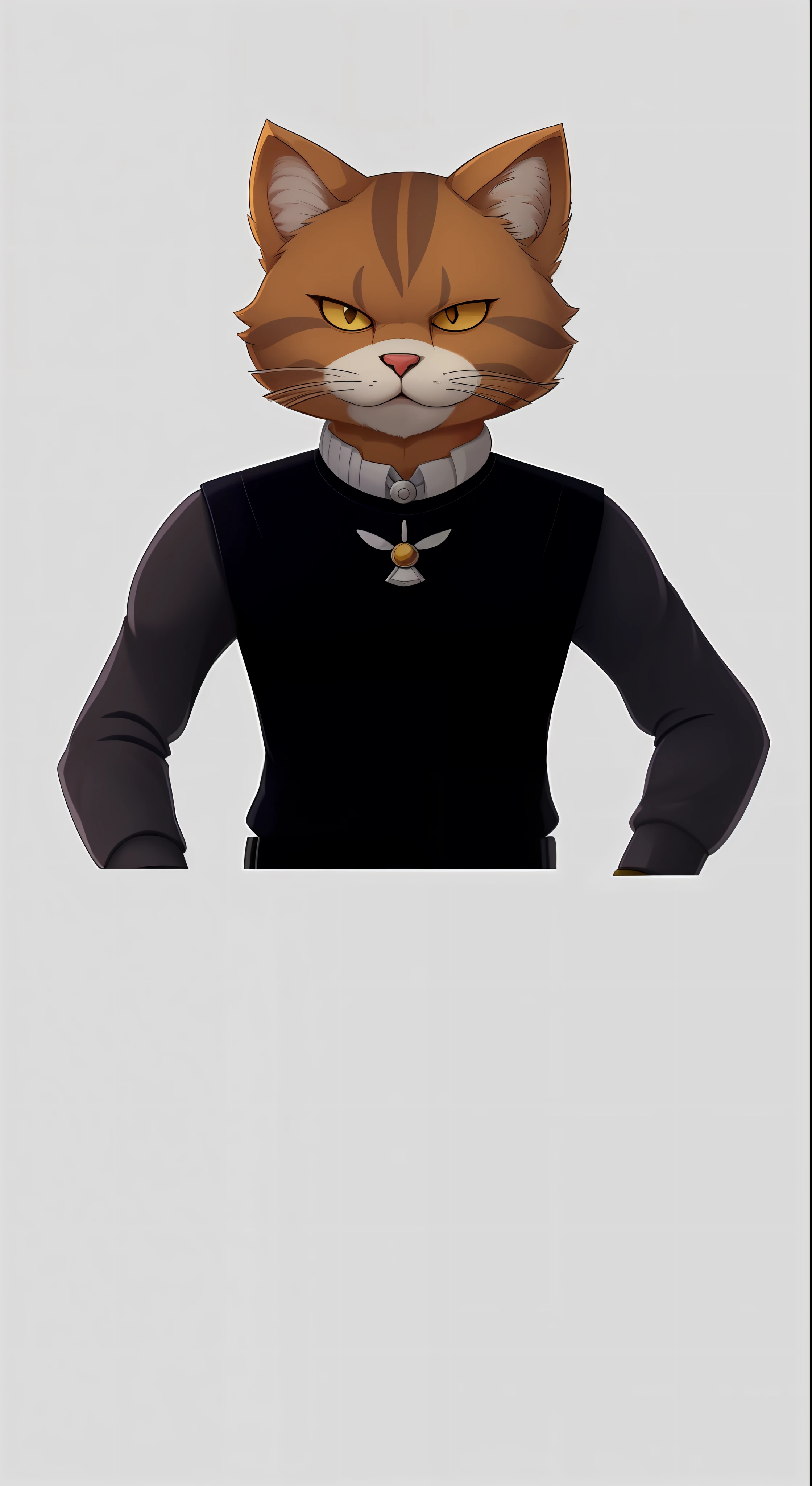 there is a cat with a hat on its head, Retrato de personagem peludo, generic furry style, personagem peludo, sem texto, retrato de corpo inteiro, retrato de personagem de corpo inteiro, Retrato de corpo inteiro do personagem, Retrato de personagem de corpo inteiro, sem linha, !!retrato de corpo inteiro!!, um gato antro, d & d estilo retrato de corpo inteiro, peludo do gato, fursona furry art commission