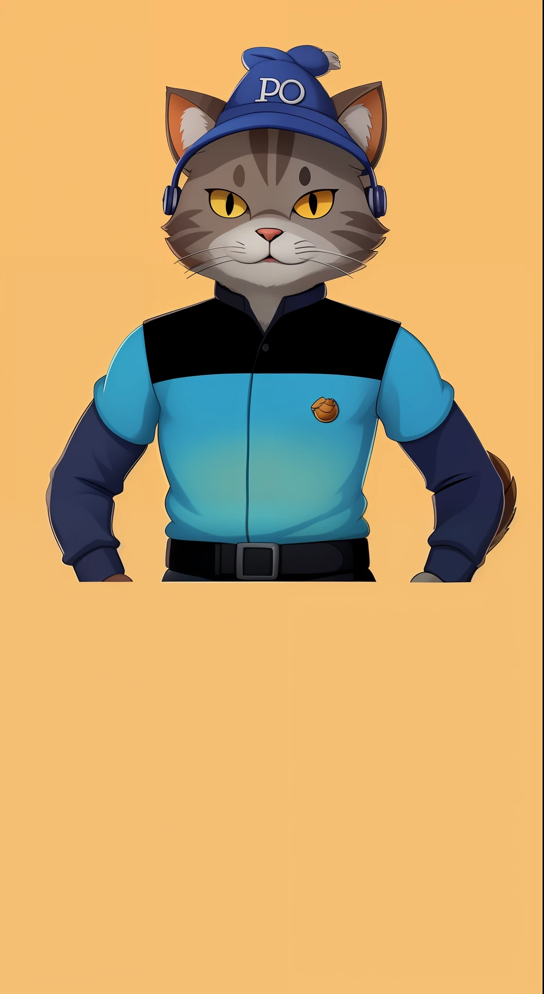 there is a cat with a hat on its head, Retrato de personagem peludo, generic furry style, personagem peludo, sem texto, retrato de corpo inteiro, retrato de personagem de corpo inteiro, Retrato de corpo inteiro do personagem, Retrato de personagem de corpo inteiro, sem linha, !!retrato de corpo inteiro!!, um gato antro, d & d estilo retrato de corpo inteiro, peludo do gato, fursona furry art commission