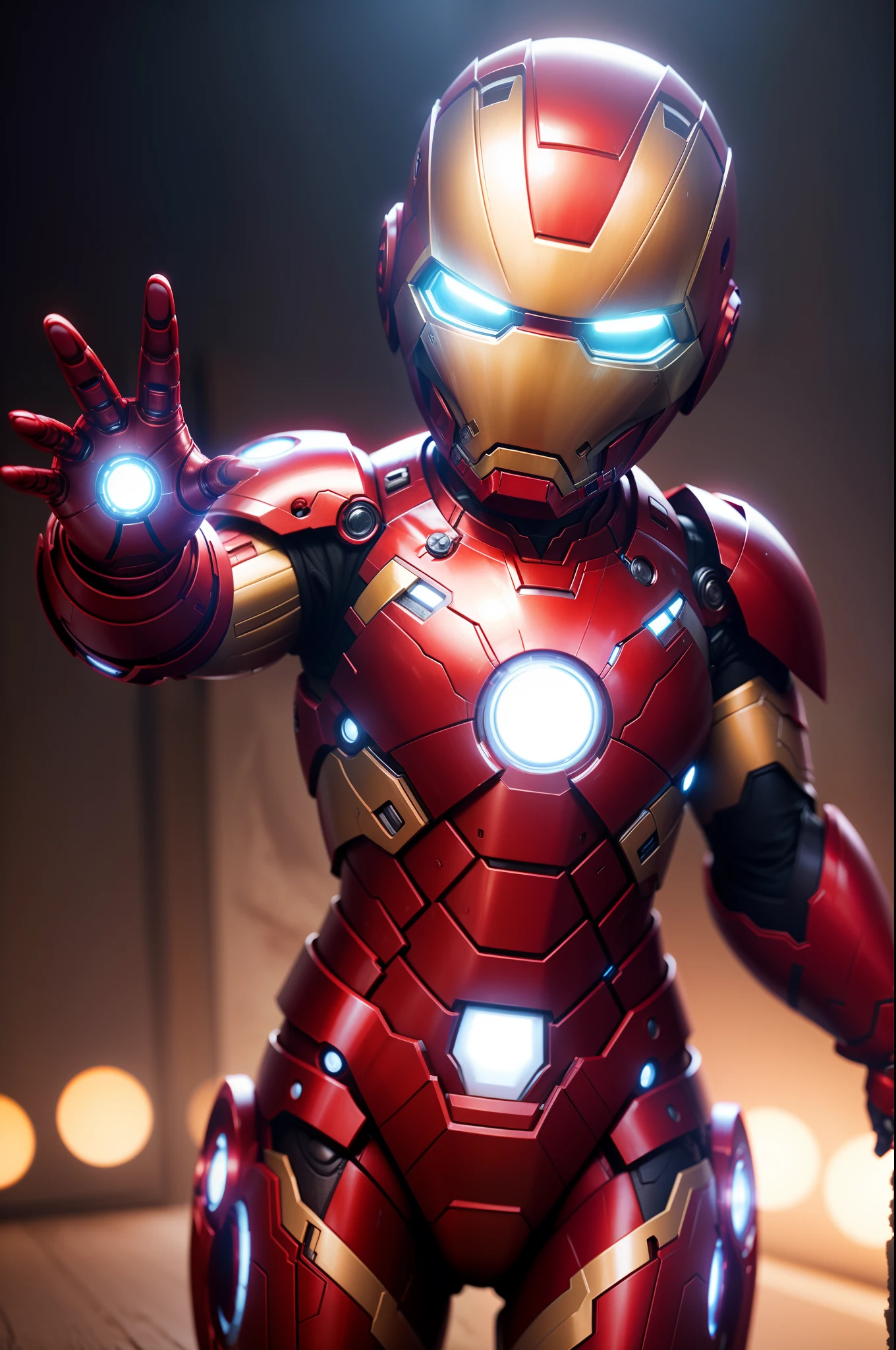 Iron Man, cinematic lighthing, altamente detalhado, foco nítido, Professional photo shoot, 8k, DOF