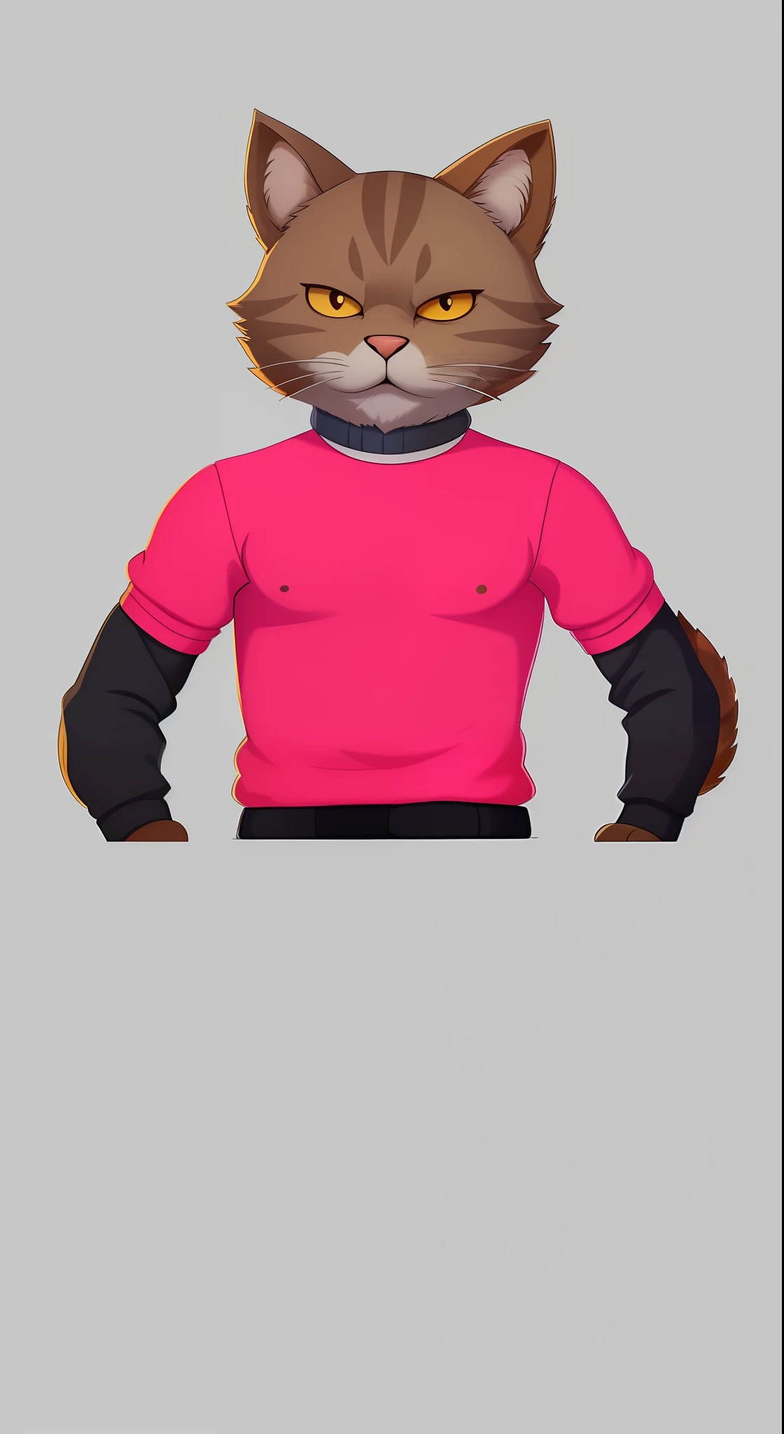 there is a cat with a hat on its head, Retrato de personagem peludo, generic furry style, personagem peludo, sem texto, retrato de corpo inteiro, retrato de personagem de corpo inteiro, Retrato de corpo inteiro do personagem, Retrato de personagem de corpo inteiro, sem linha, !!retrato de corpo inteiro!!, um gato antro, d & d estilo retrato de corpo inteiro, peludo do gato, fursona furry art commission