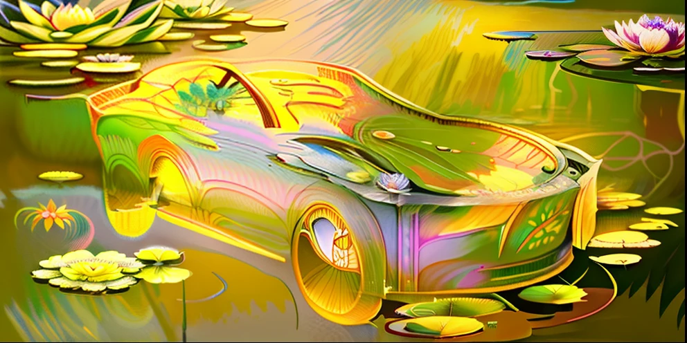 Close up of black car on white background, car tesla 3, velvety, Black car, Innovative, F 2. 0, 💣 💥💣 💥, drak, high high quality, nanquan, high-quality picture, C 12.0, eora, velvia, falvie, zun, zmonzheng, 💣 💥A painting of a water lily in a pool, Monet style, Monet paintings, water lilies, waterlily pond, Impressionist art, alpine pond with water lilies, author:Claude Monet, author:Claude Monet, Claude Monet style, Impressionism, Monet style, Inspired by Blanche Hoscheid Monet, Impressionist artist, author:Blanche Hoscheid Monet