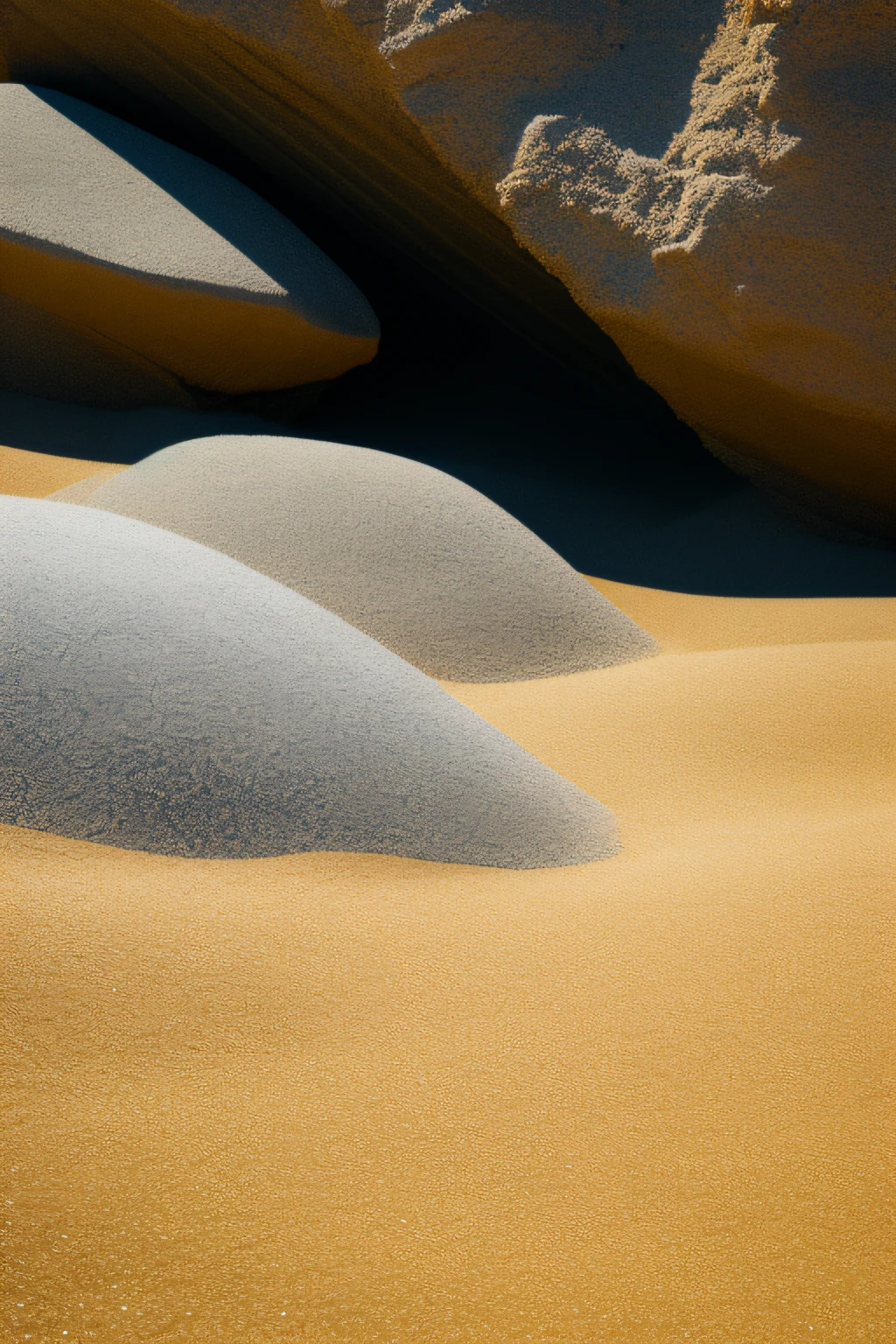 Flying sand and rocks