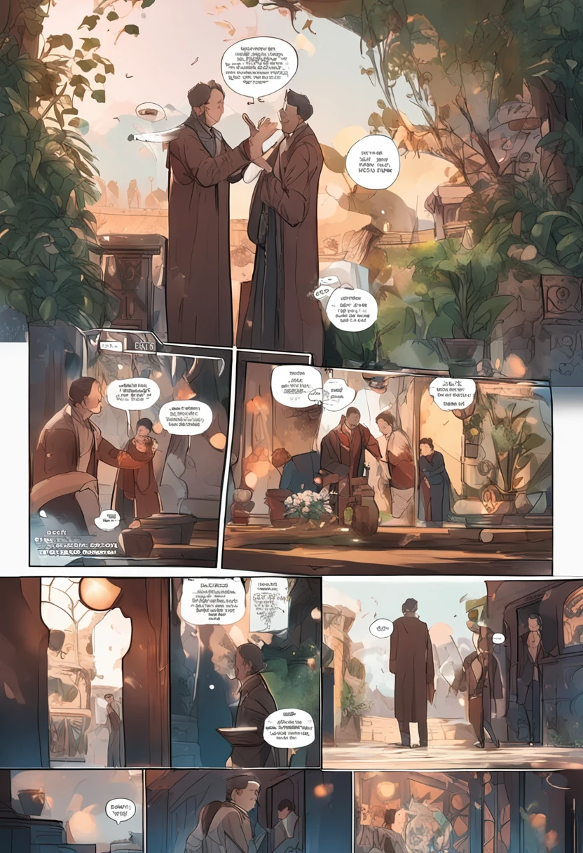 hugs，Two handsome male gods，A well-mannered professor，A rich brother who is sunny and handsome，The atmosphere is ambiguous，detail-rich，Two-dimensional style 8K picture quality，best quality --ar 3:4