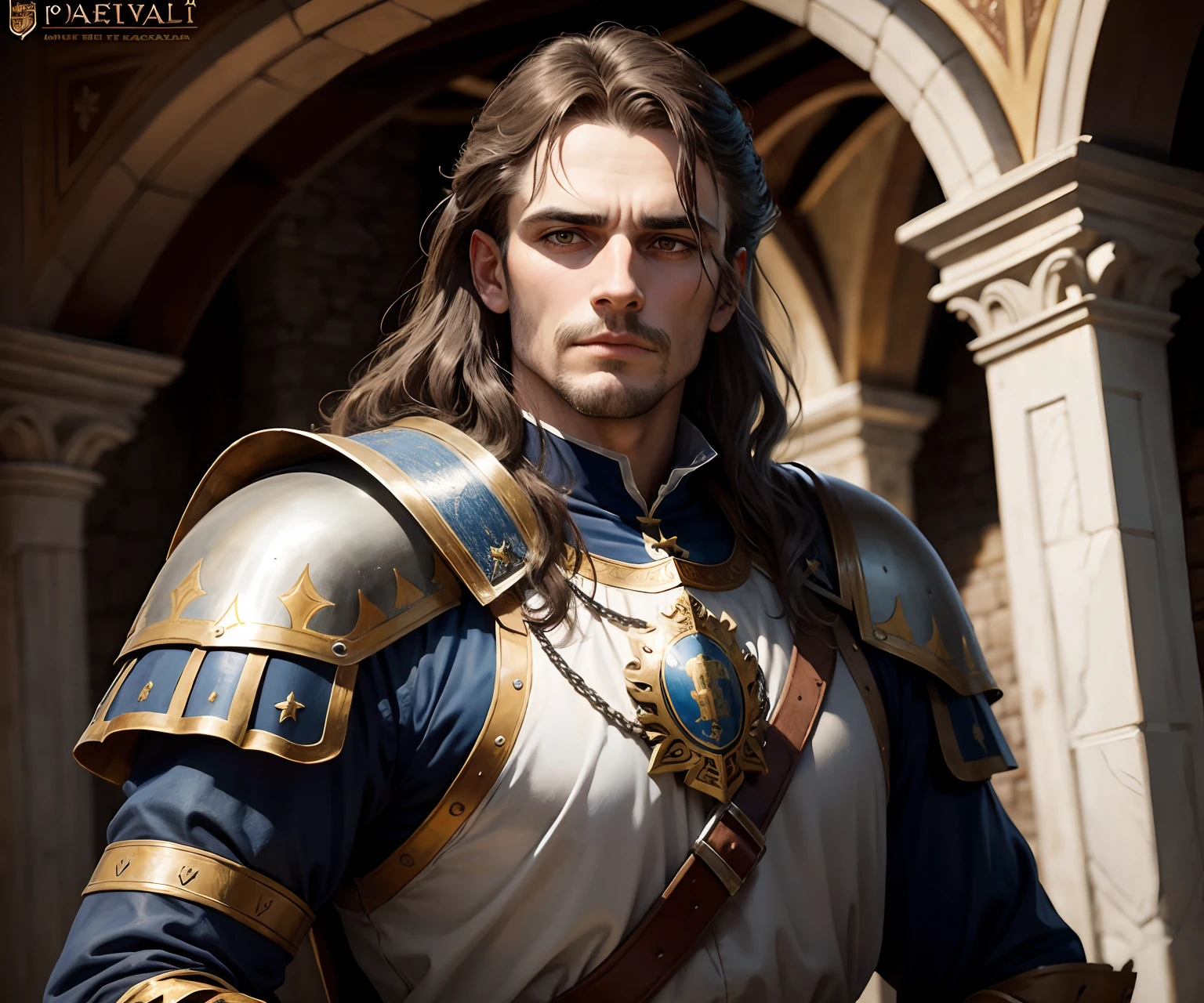 cavalier, medieval times,Portrait of a Roman noble knight,sportrait,dignified