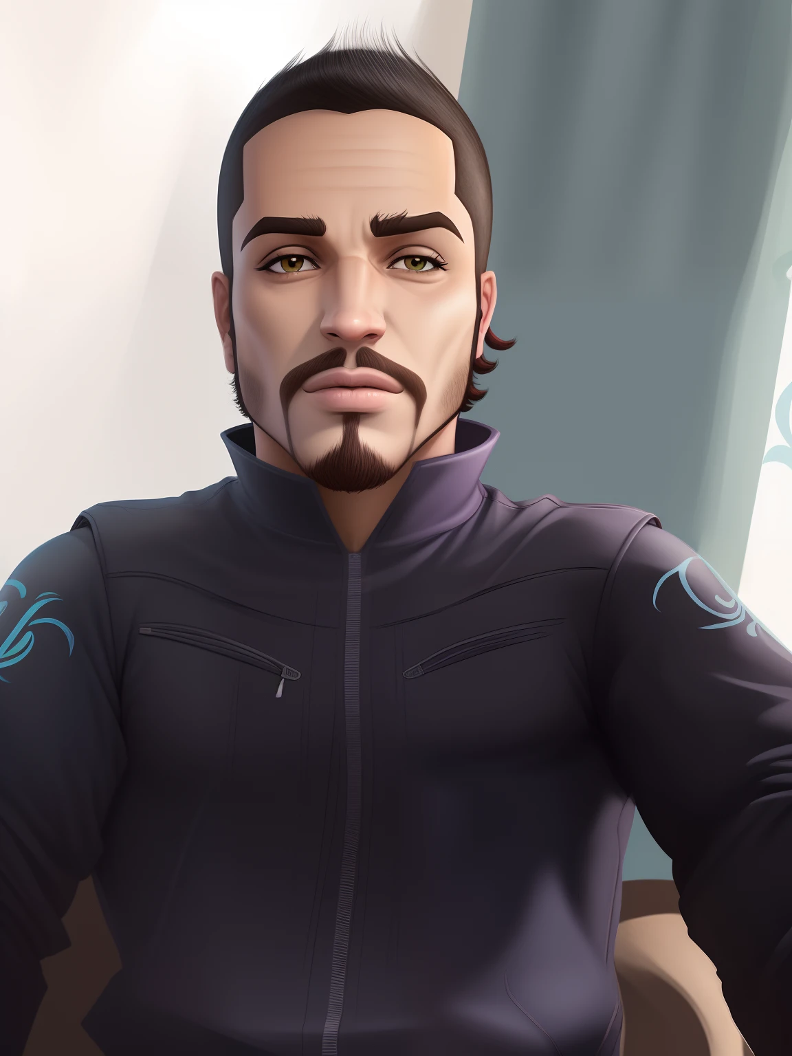 Avatar estilo Cartoon, moreno brasileiro,nariz mais largo