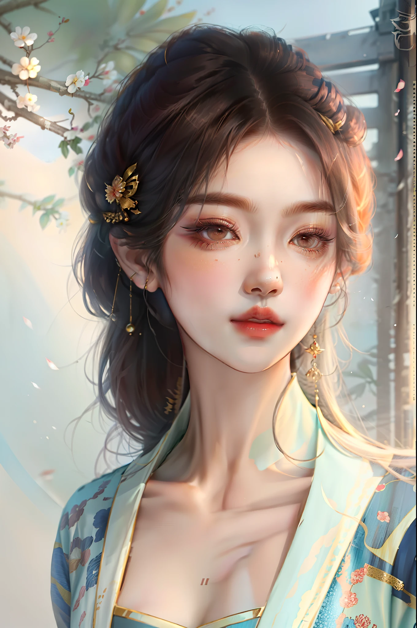 Highest quality, masterpiece, highest resolution, wallpaper, (1.4 realism), young girl, hanfu, --auto --s2