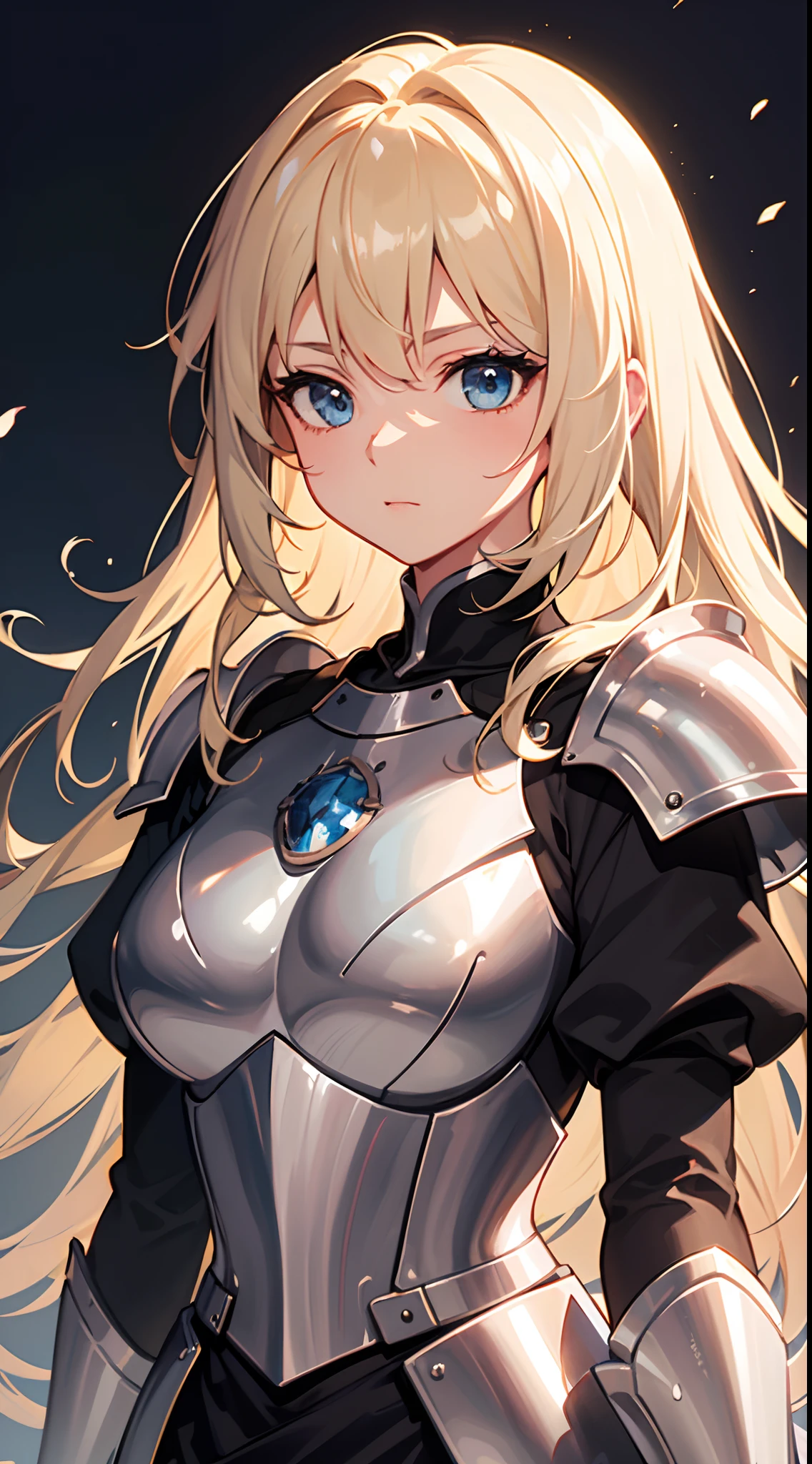 offcial art, Unity 8k wallpaper, Ultra detailed, Beautiful and aesthetic, Masterpiece, Best quality, Tangled, entangle, 1girll，Portrait of a noble knight，Dignified，royal，blond hairbl，cavalier，divine style，Middle Ages style，saber, holy paladin，holy，The upper part of the body