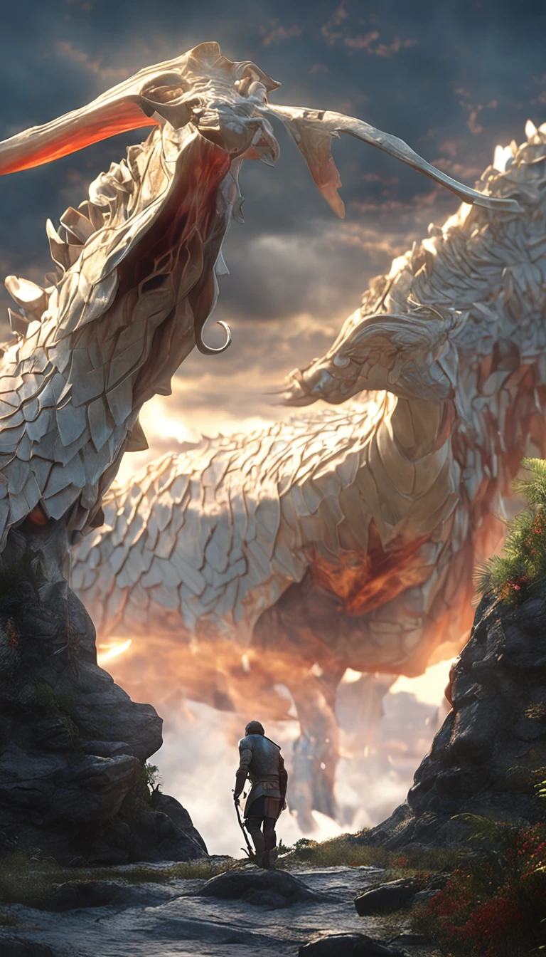 Best quality, Masterpiece, 超高分辨率, (photograph realistic:1.4), surrealism, Dream-like,fusionart, 废墟,der riese,cavalier