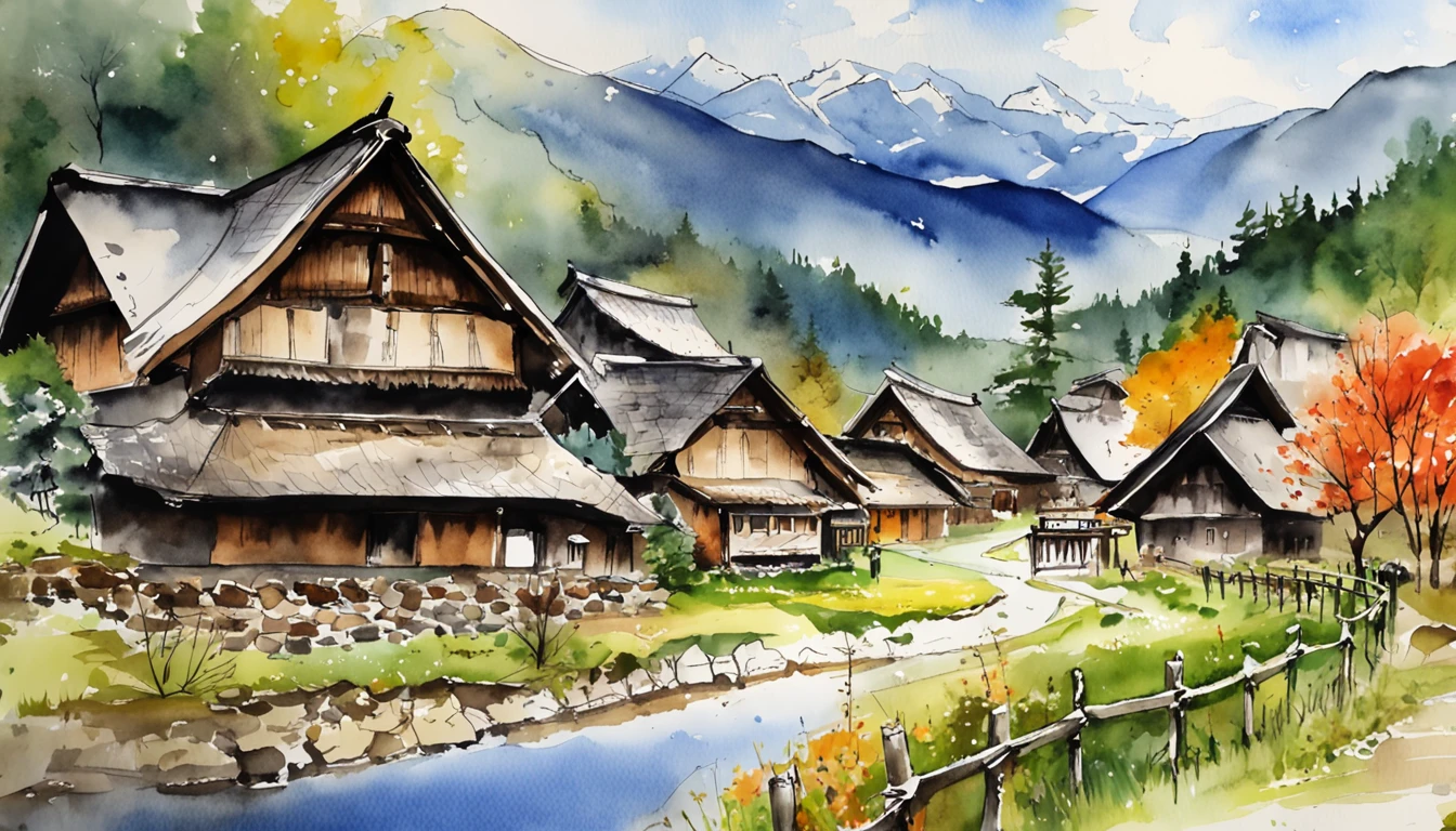 World Heritage Shirakawa-go、So that you can see the whole scenery