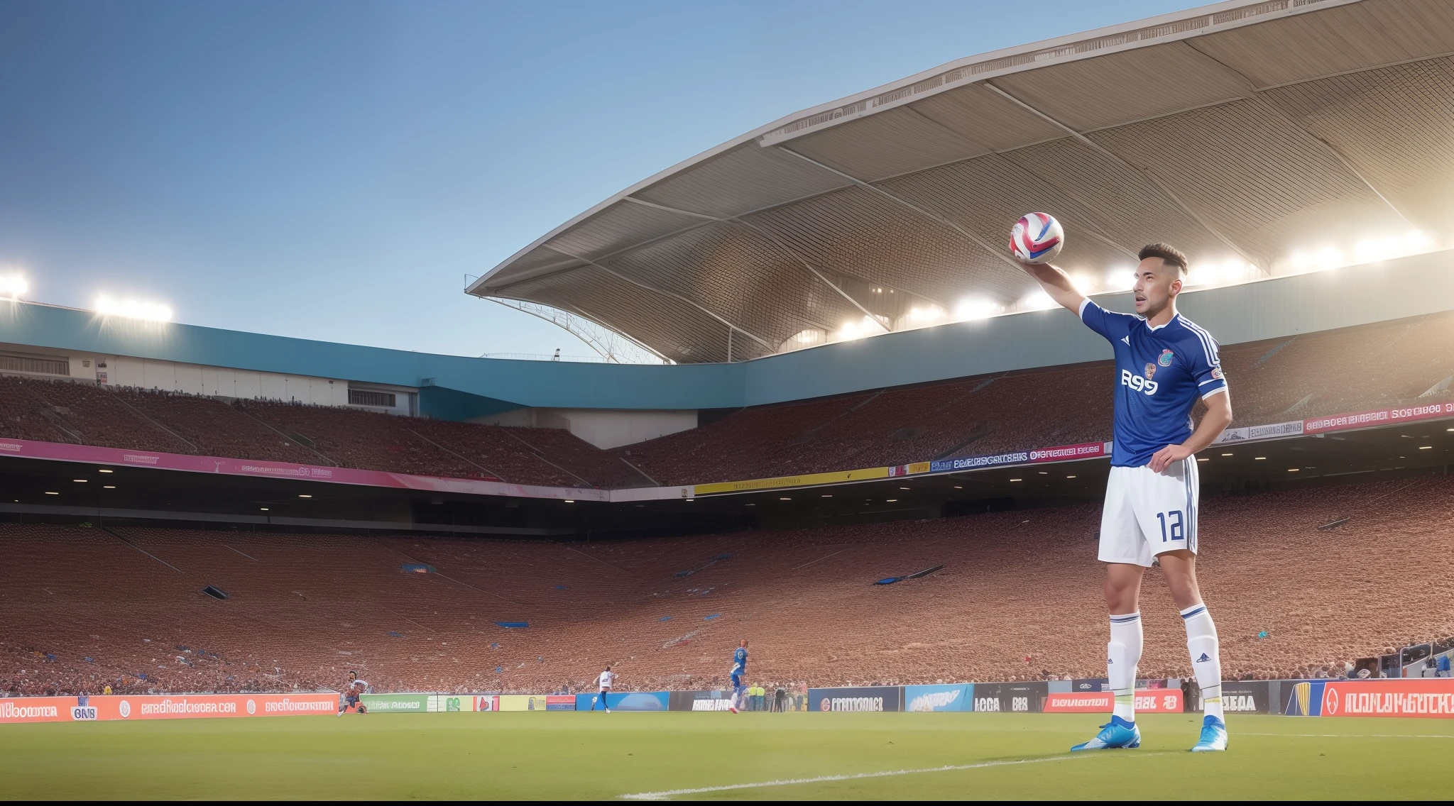 JUGADORES DE FOTO EN UNA CANCHA REALISTA