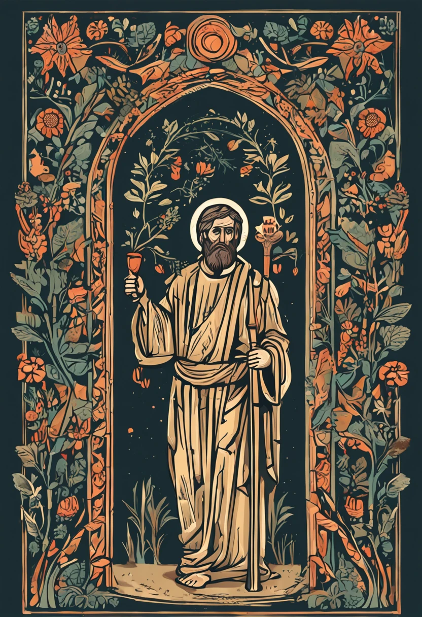 icon, herbalism, medieval style