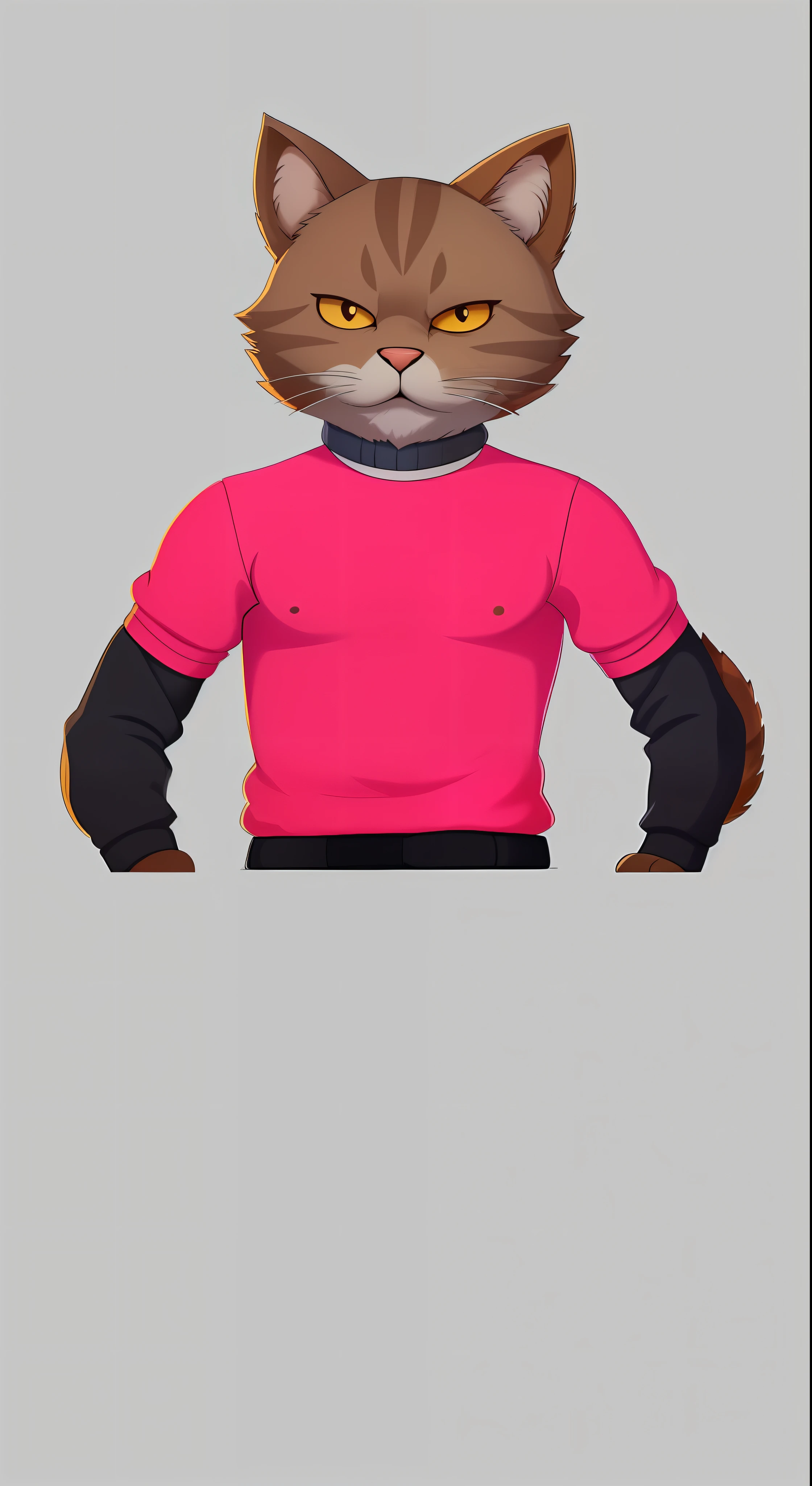 there is a cat with a hat on its head, Retrato de personagem peludo, generic furry style, personagem peludo, sem texto, retrato de corpo inteiro, retrato de personagem de corpo inteiro, Retrato de corpo inteiro do personagem, Retrato de personagem de corpo inteiro, sem linha, !!retrato de corpo inteiro!!, um gato antro, d & d estilo retrato de corpo inteiro, peludo do gato, fursona furry art commission