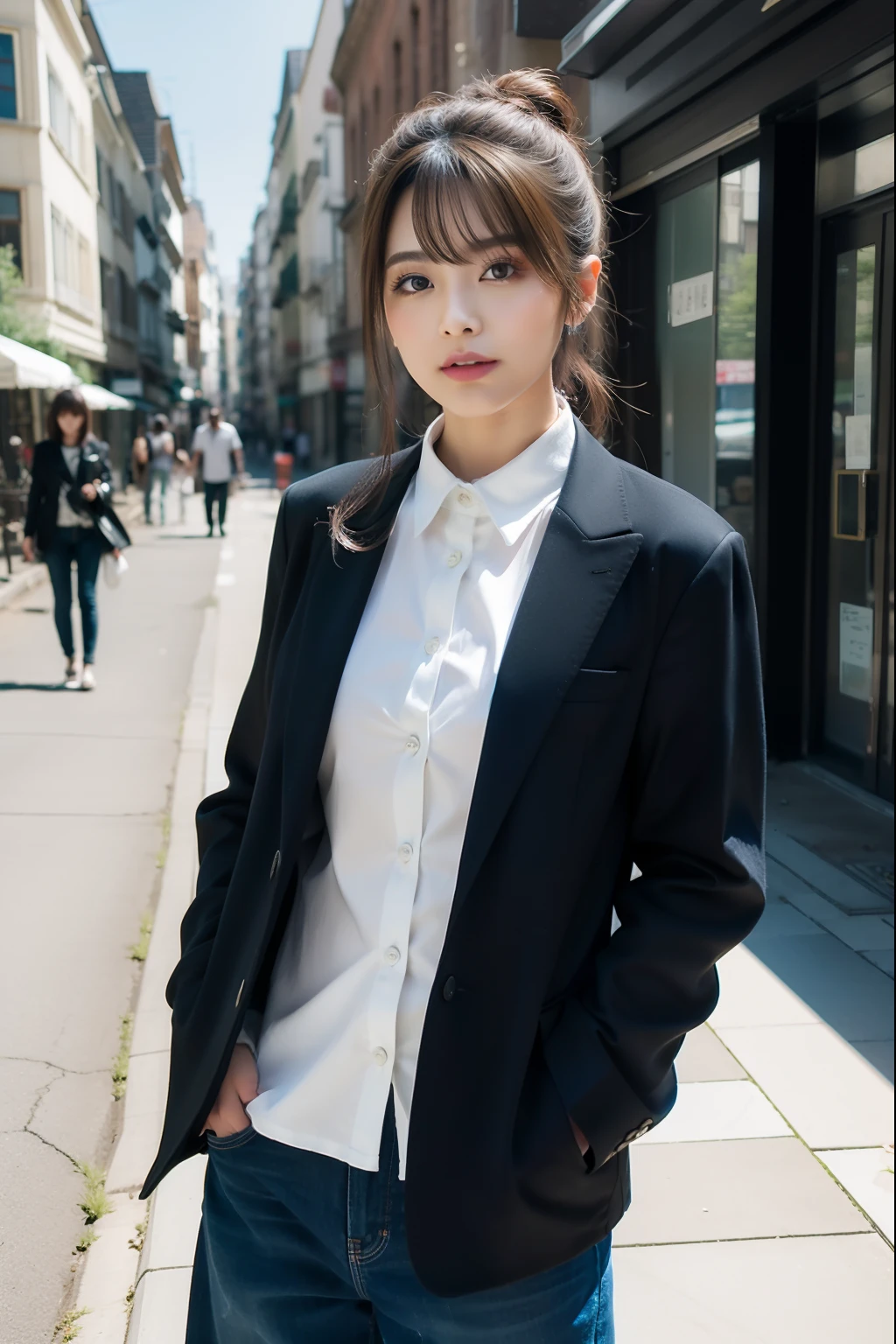 Wearing fashionable clothes、Reader model shooting style