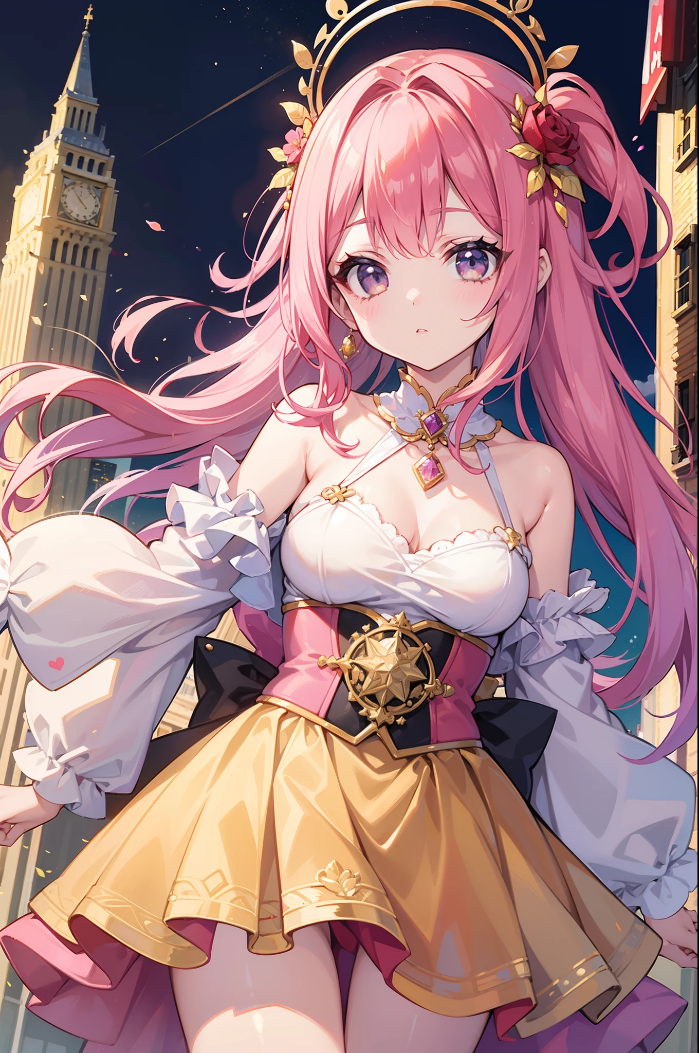 (La mejor calidad) (obra maestra ) Cara perfecta. kawaii & Siniestra princesa belleza joven en la ciudad de Nueva York.